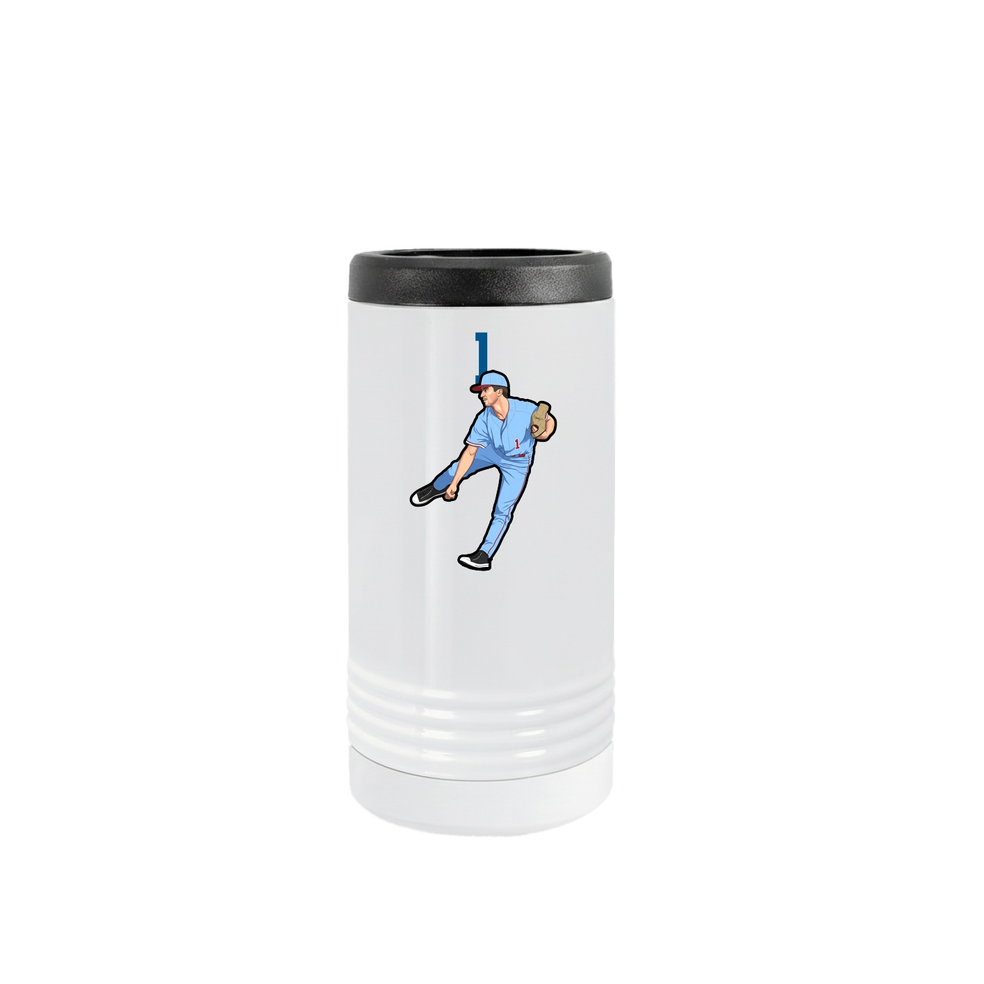 Slim Beverage Holder — Number Top in White