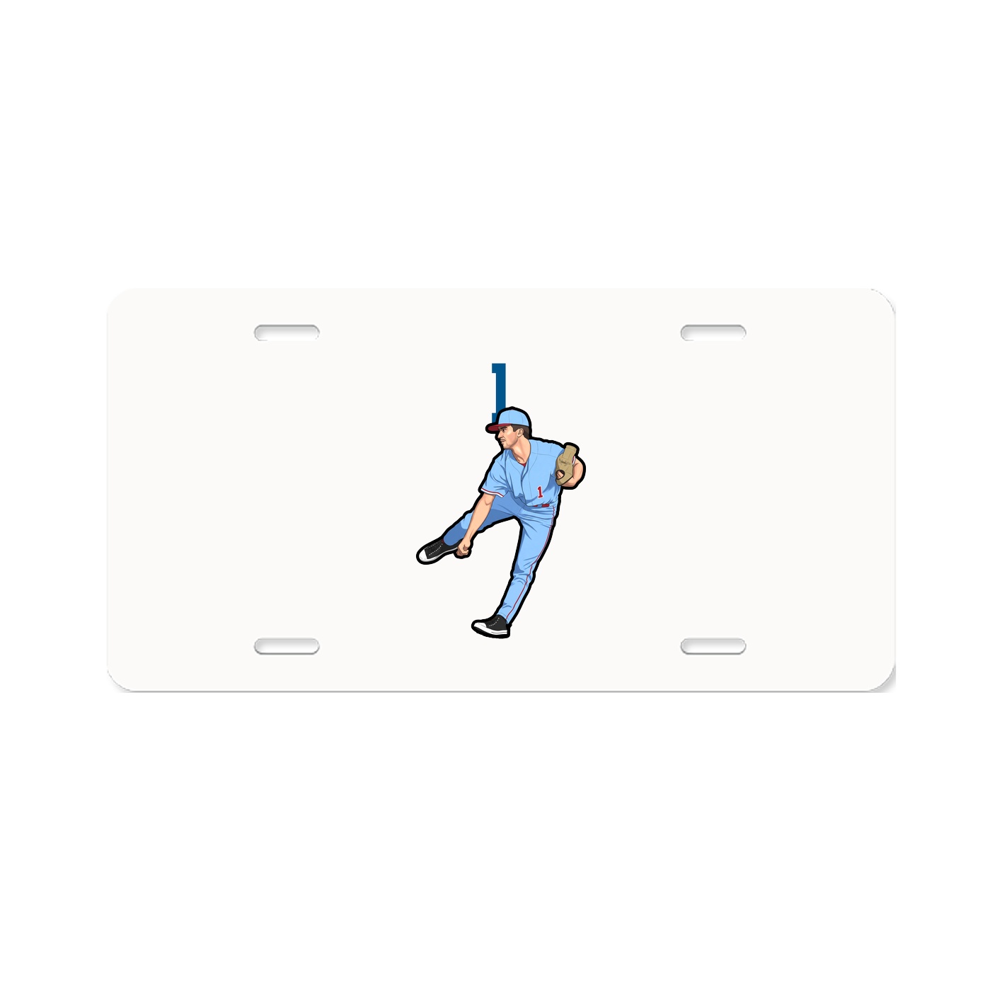 License Plate — Number Top in Classic