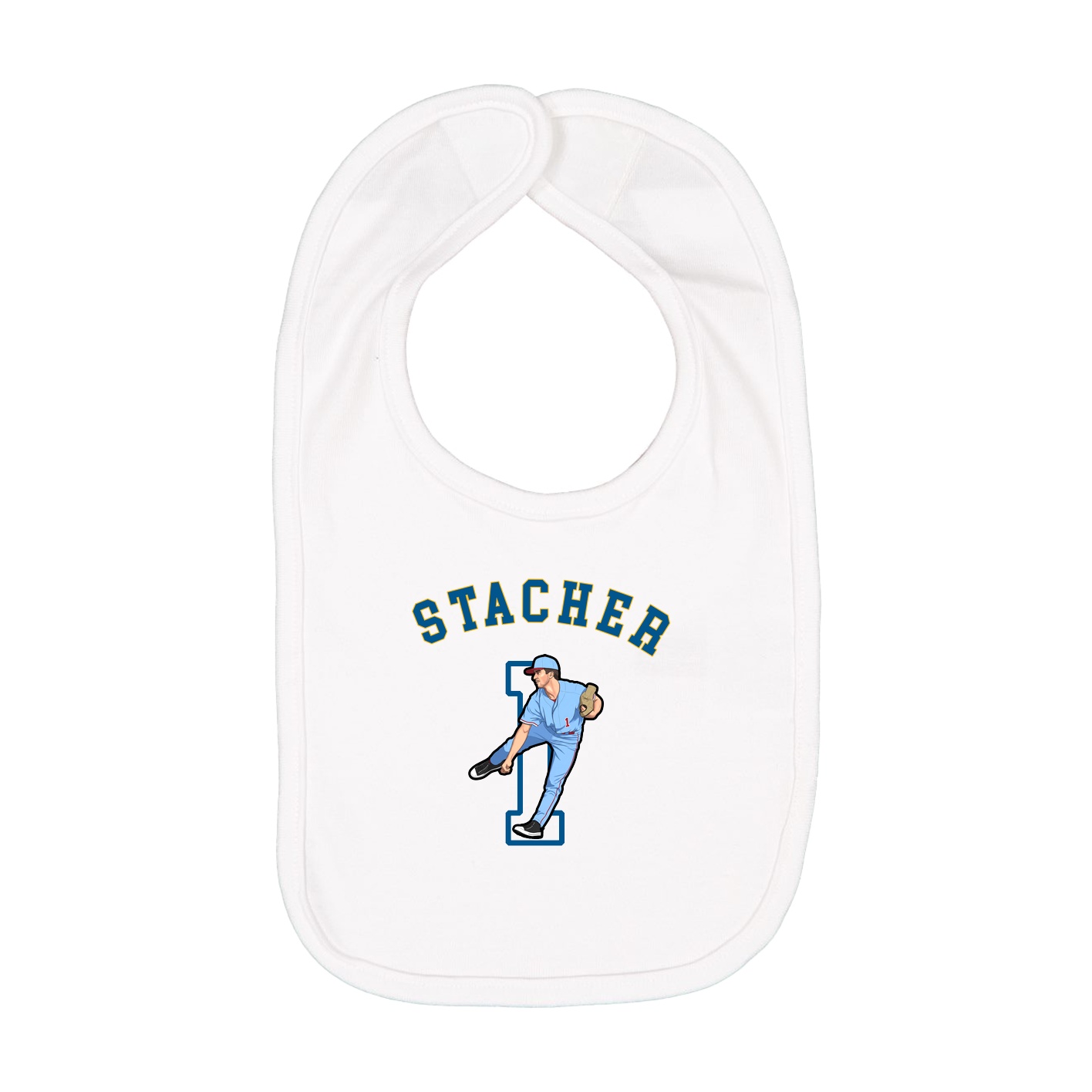 Infant Bib — Shirsey Arch in White