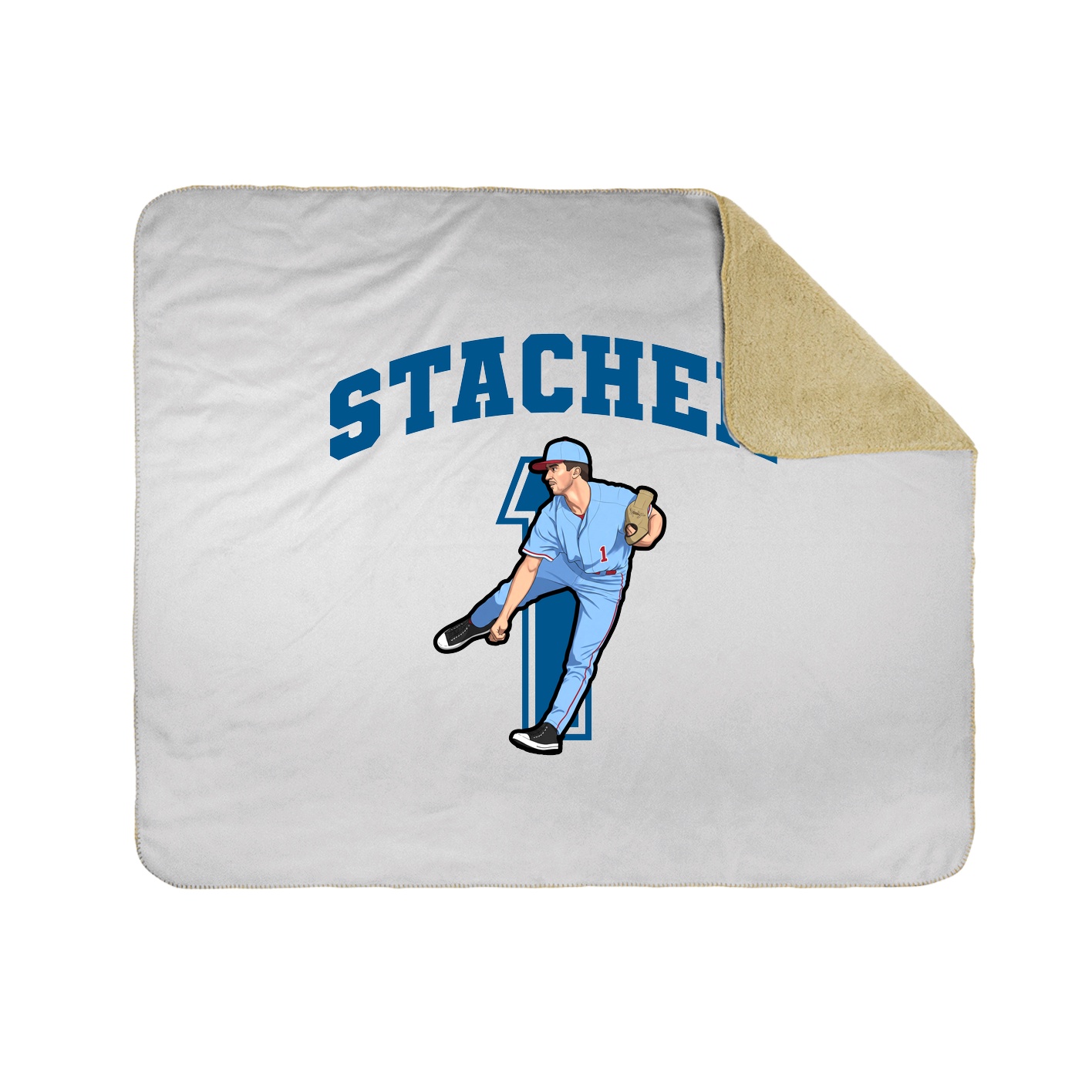 Throw Blanket — Number in White