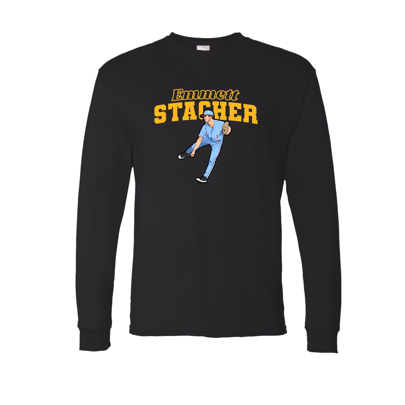 Long Sleeve Tee — Name Arch in Black