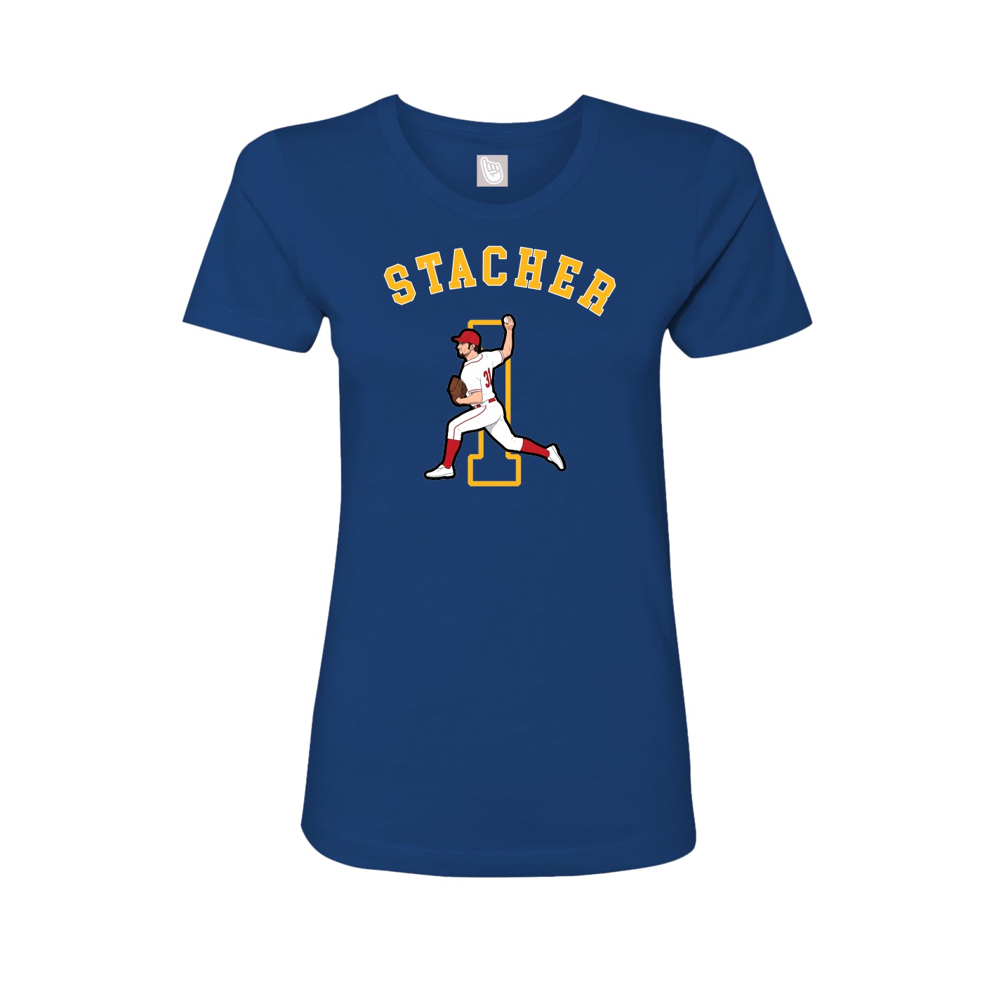 Fitted Women's Tee — Shirsey Arch in Royal