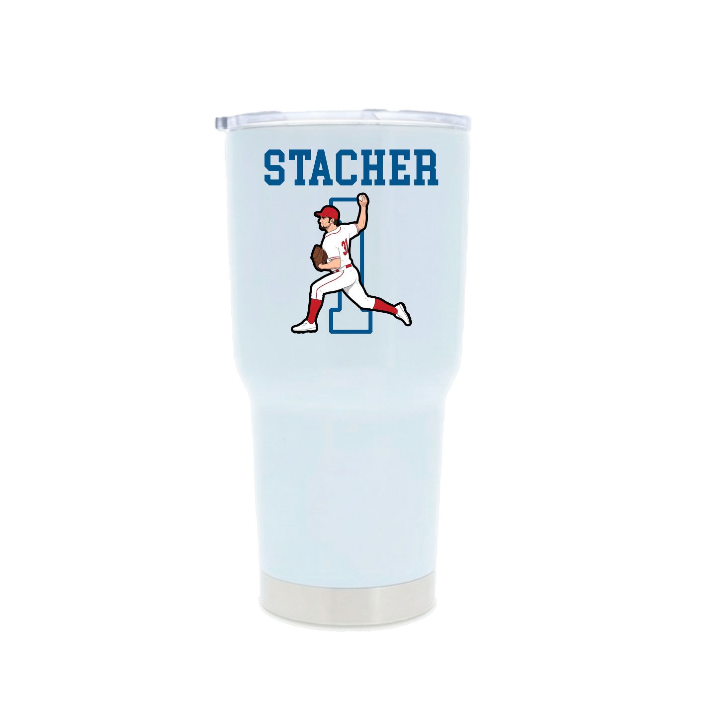 30oz Stainless Steel Tumbler — Shirsey in White
