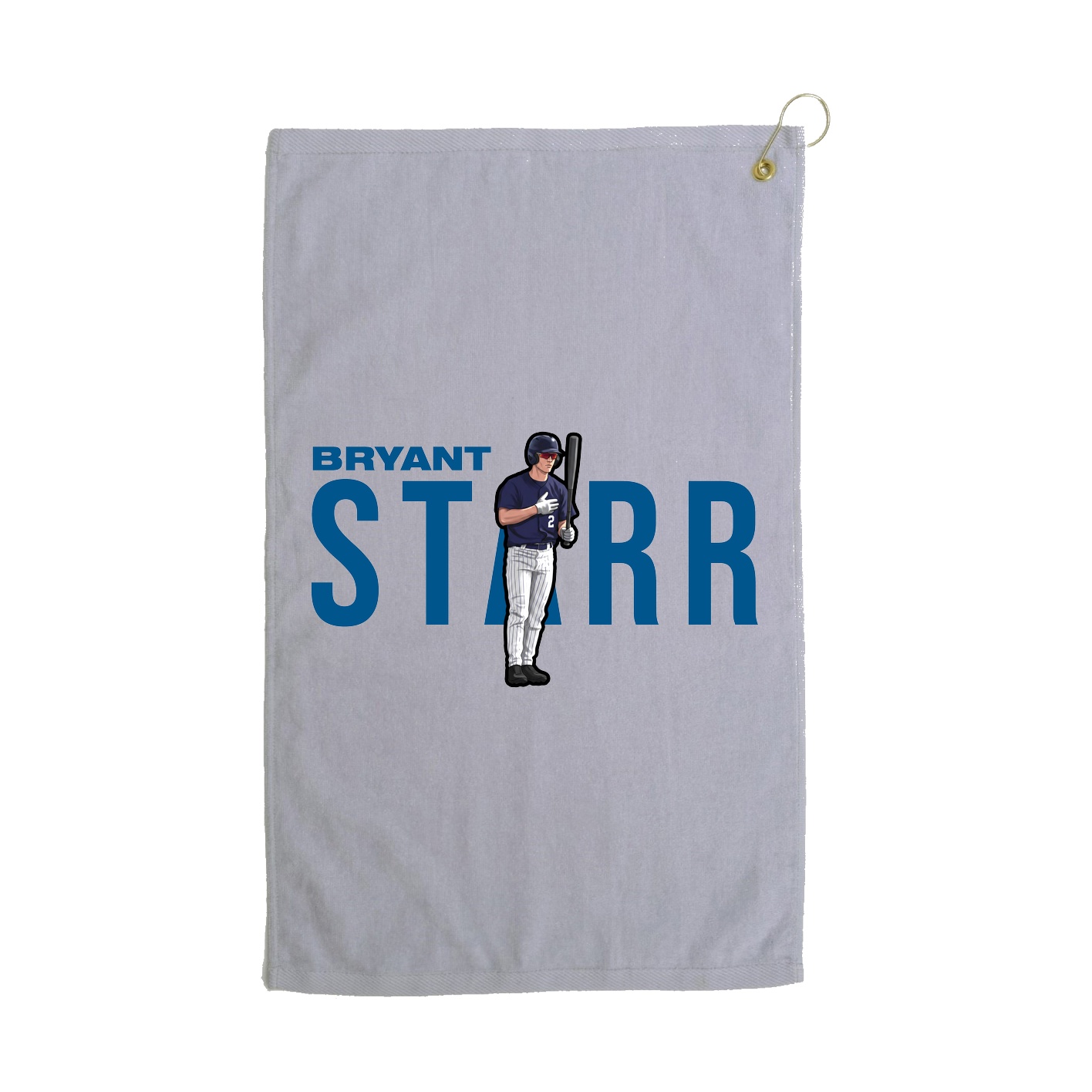 Golf Towel — Player Name in Grey