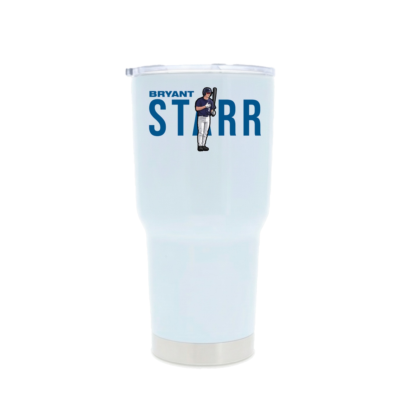 30oz Stainless Steel Tumbler — Player Name in White