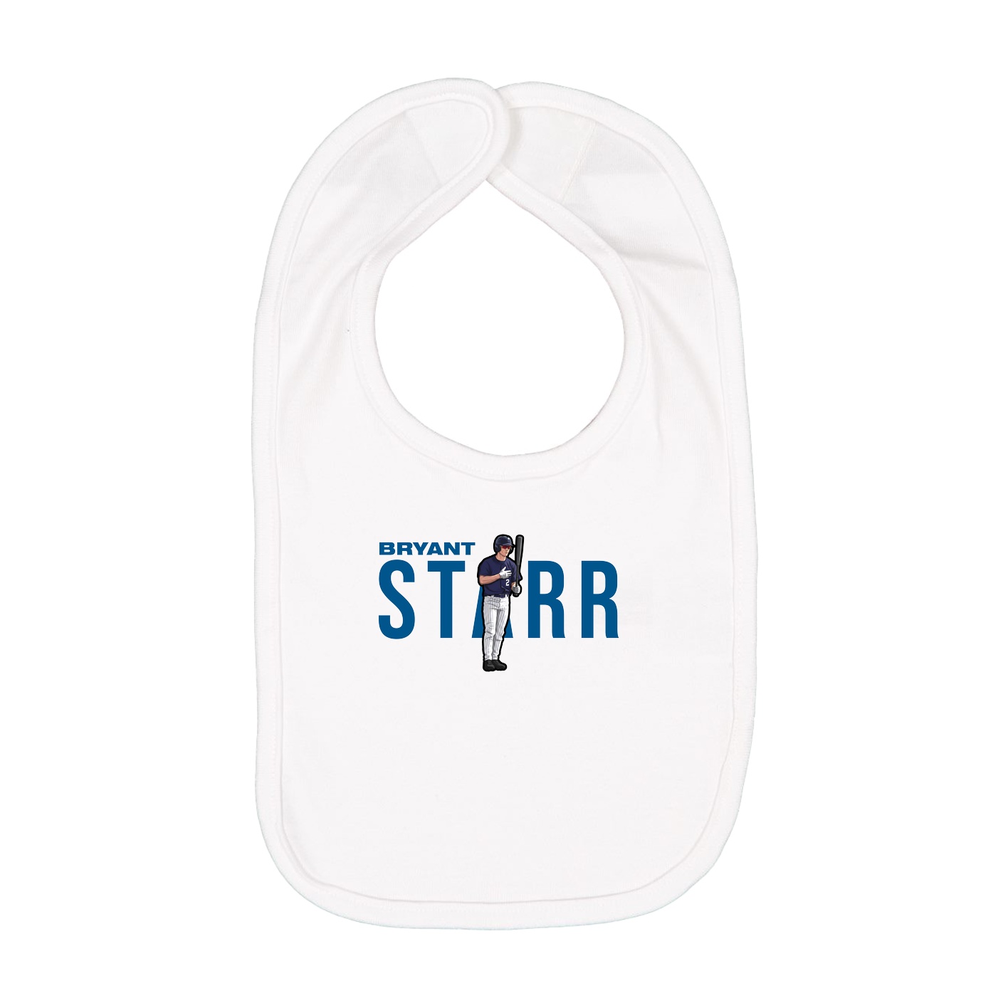 Infant Bib — Player Name in White
