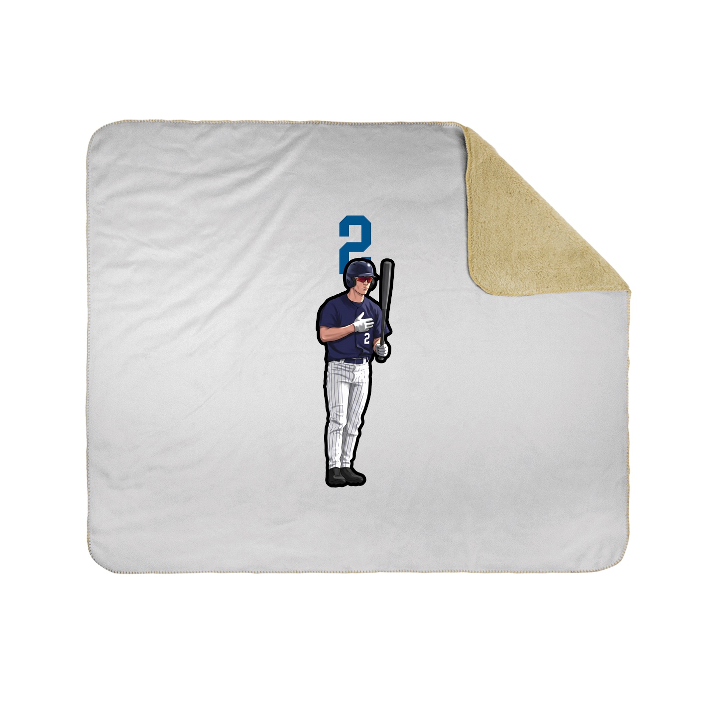 Throw Blanket — Number Top in White