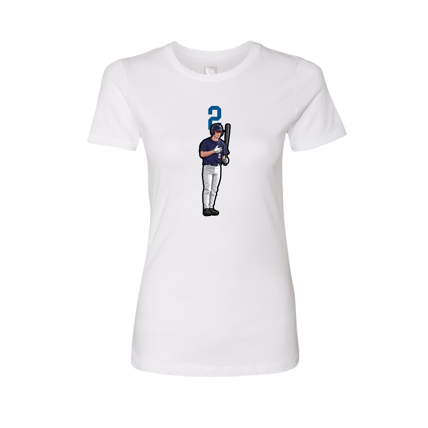 Fitted Women's Tee — Number Top in White