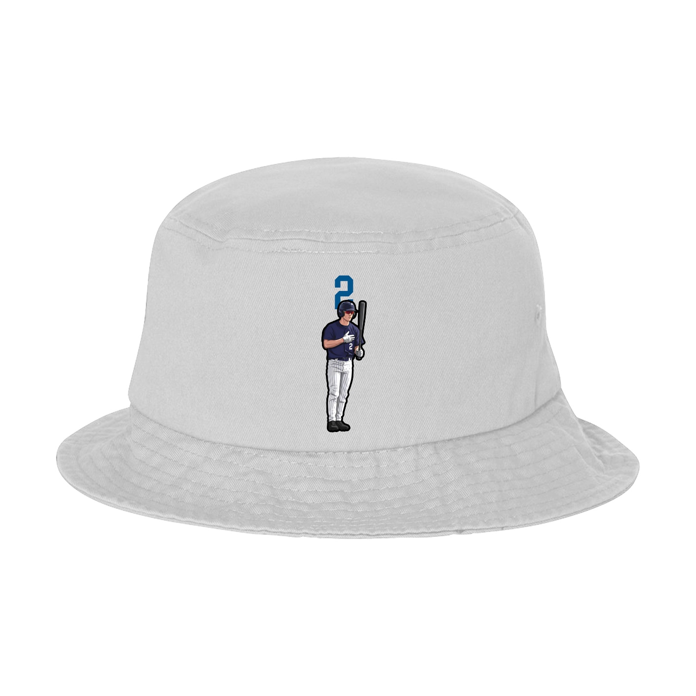 Bucket Cap — Number Top in White
