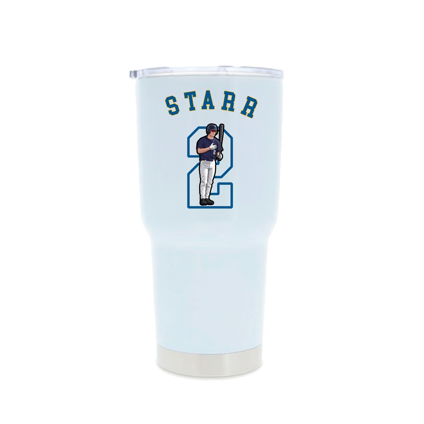 30oz Stainless Steel Tumbler — Shirsey Arch in White