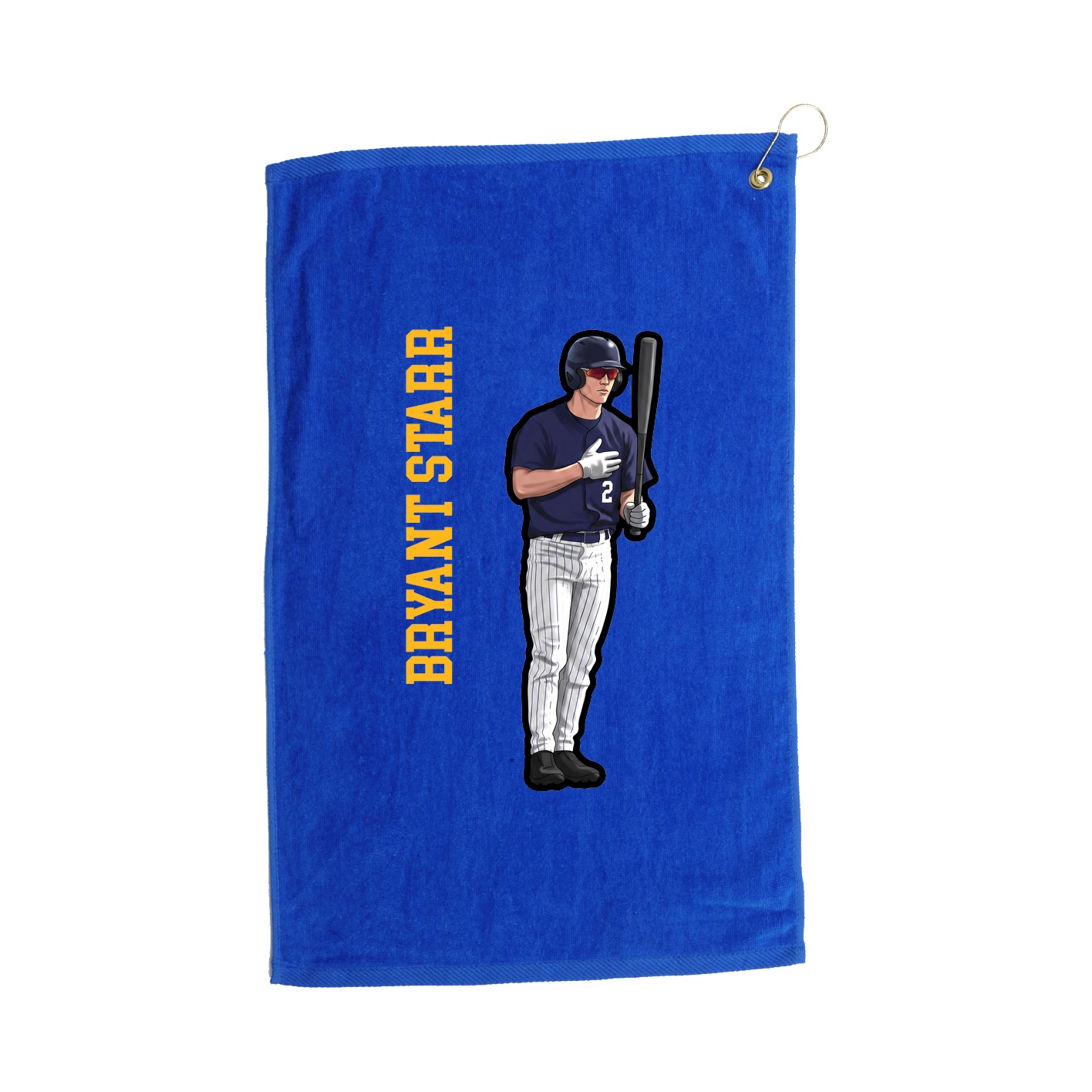 Golf Towel — Name Vertical in Royal