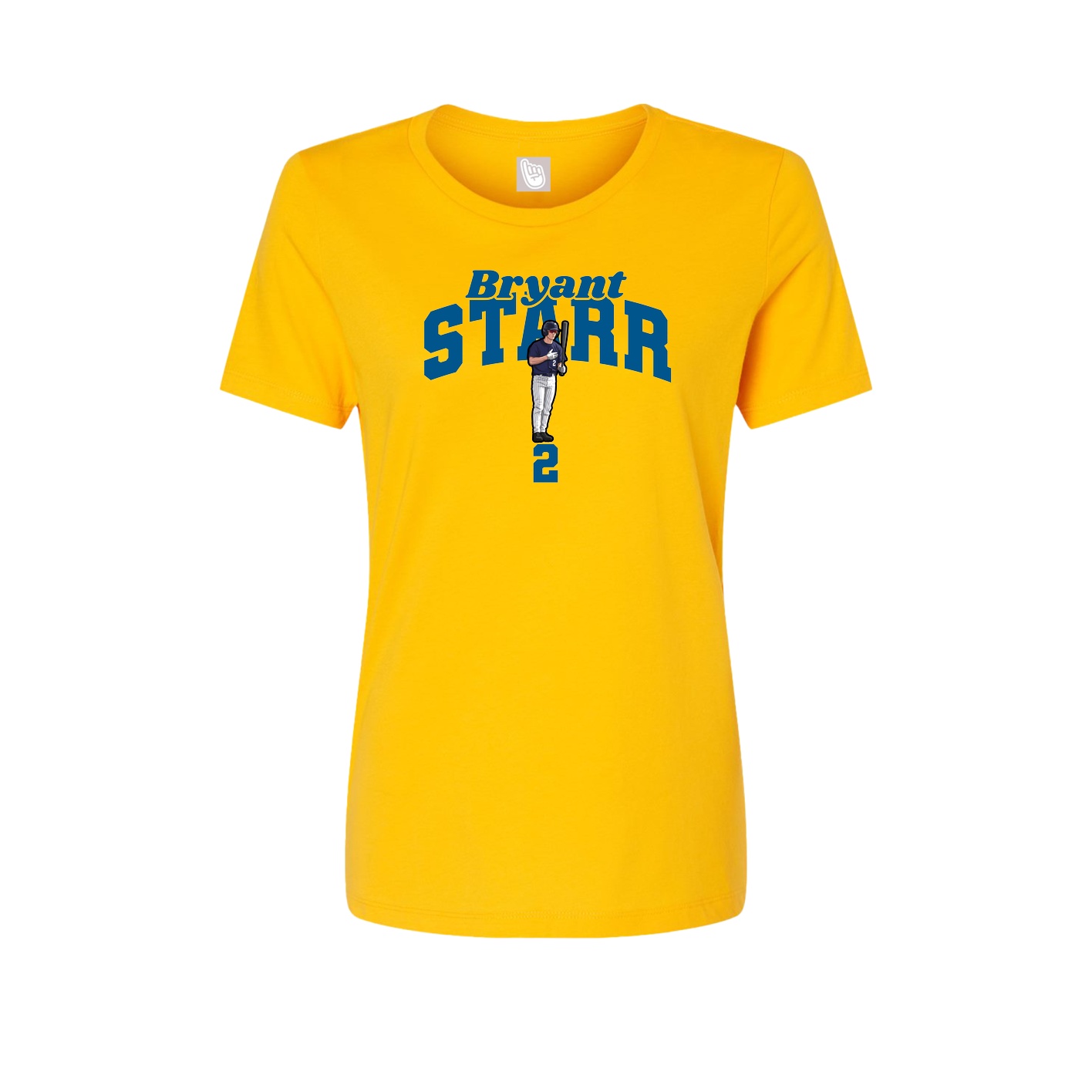 Fitted Women's Tee — Signature Arch in Gold