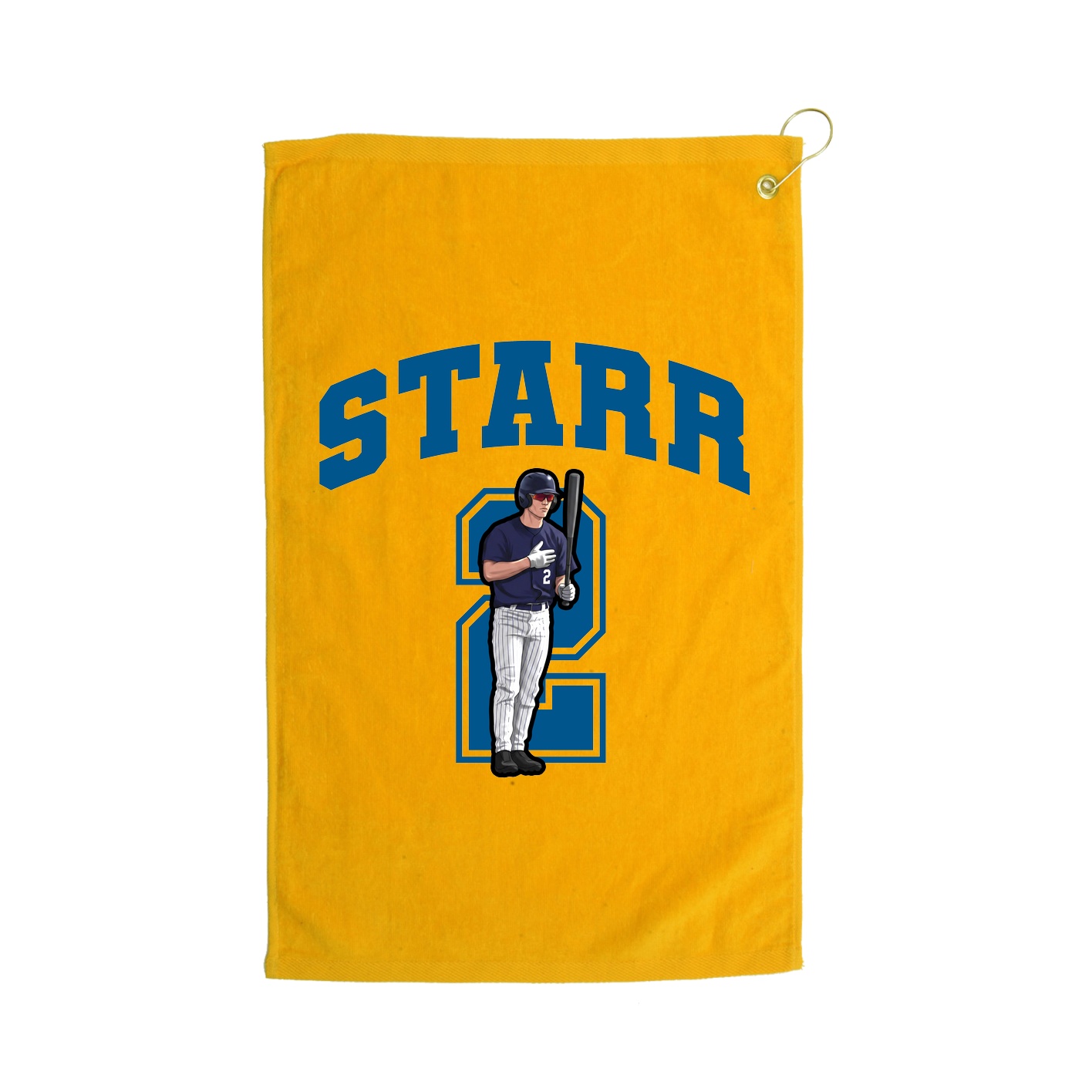 Golf Towel — Number in Gold