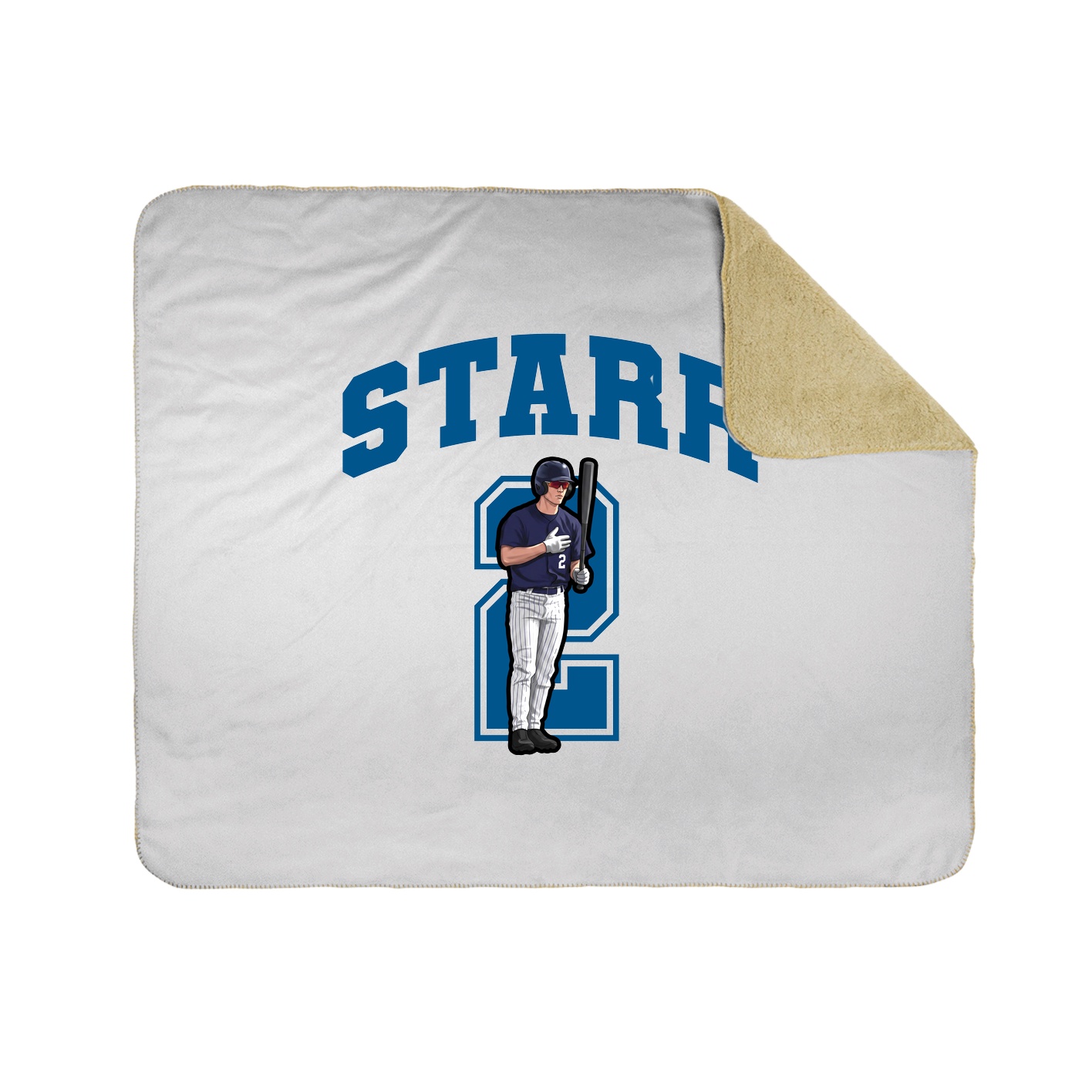 Throw Blanket — Number in White