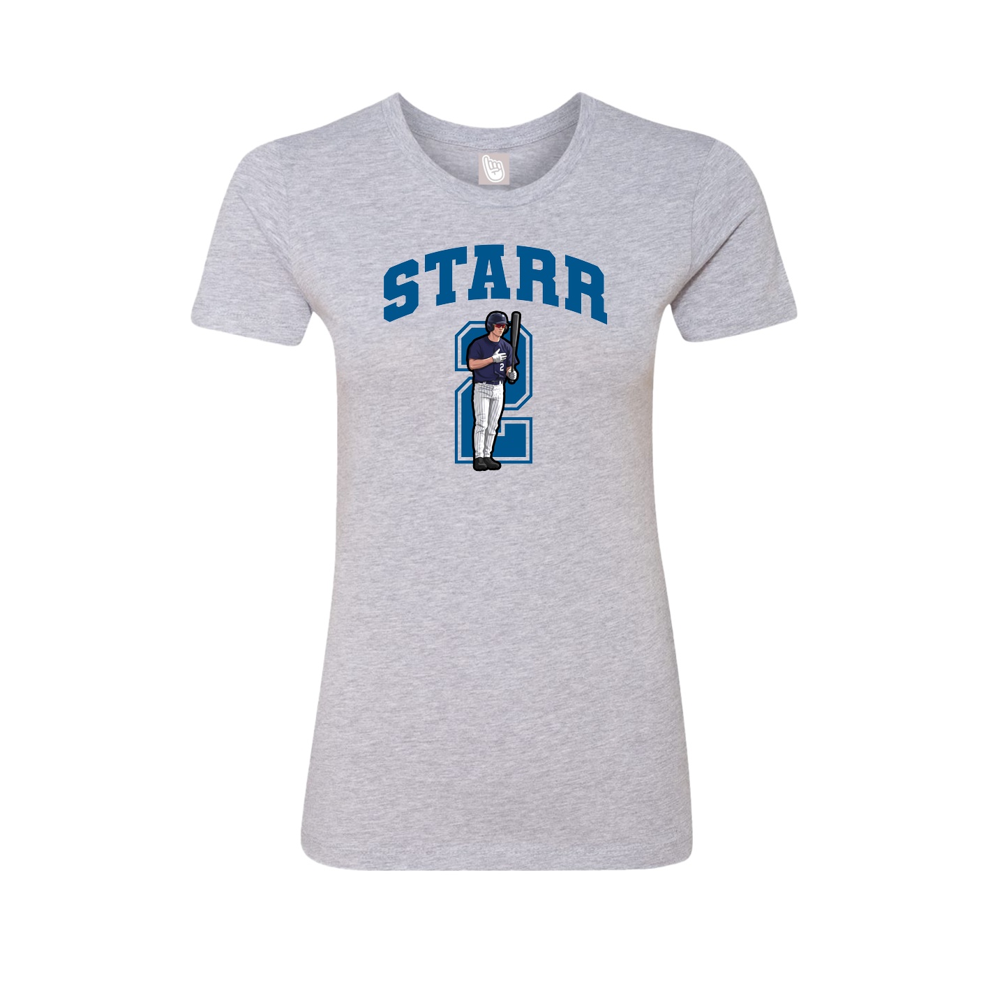 Fitted Women's Tee — Number in Grey