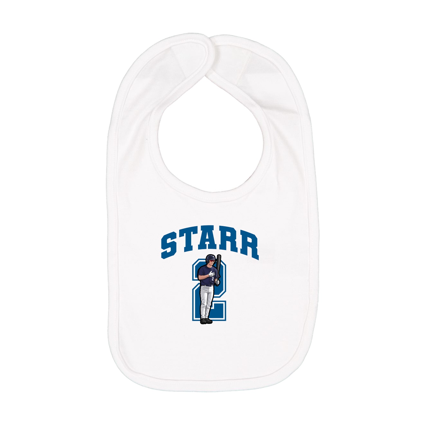 Infant Bib — Number in White