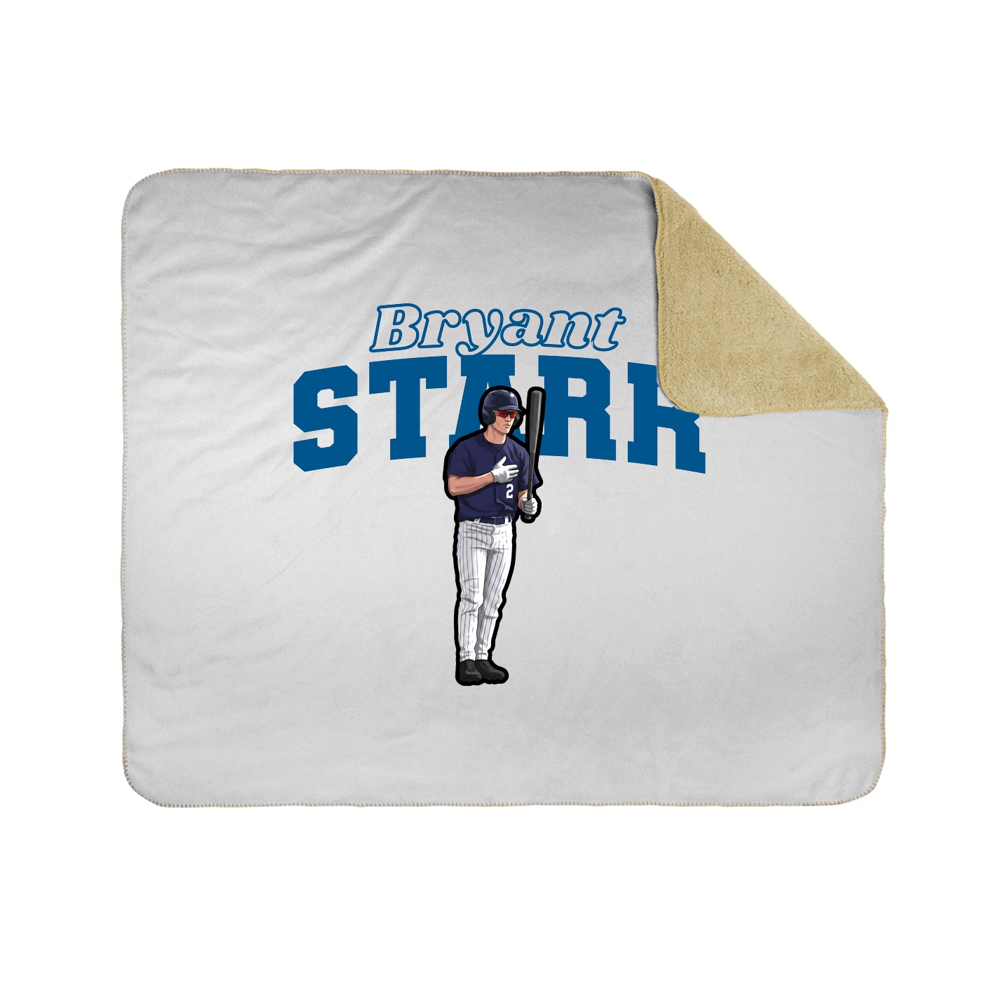 Throw Blanket — Name Arch in White