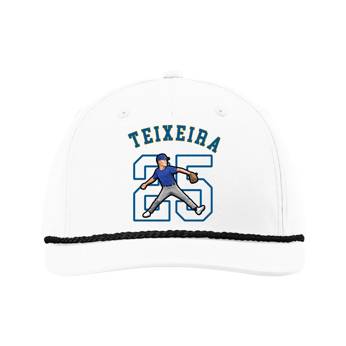 Five-Panel Classic Rope Cap — Shirsey Arch in White