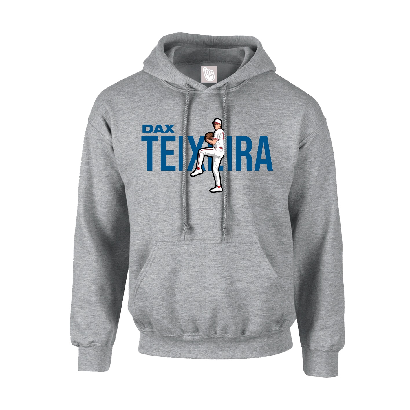 Hoodie — Player Name in Grey