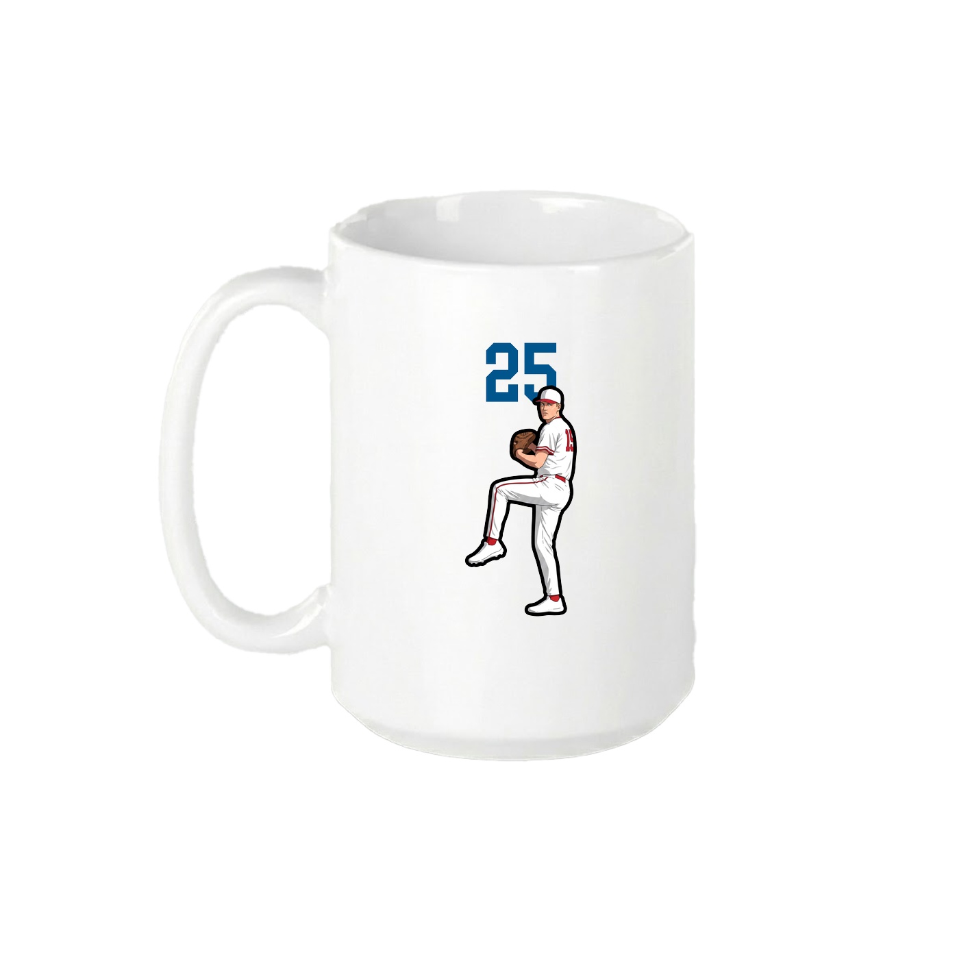 15oz Coffee Mug — Number Top in White