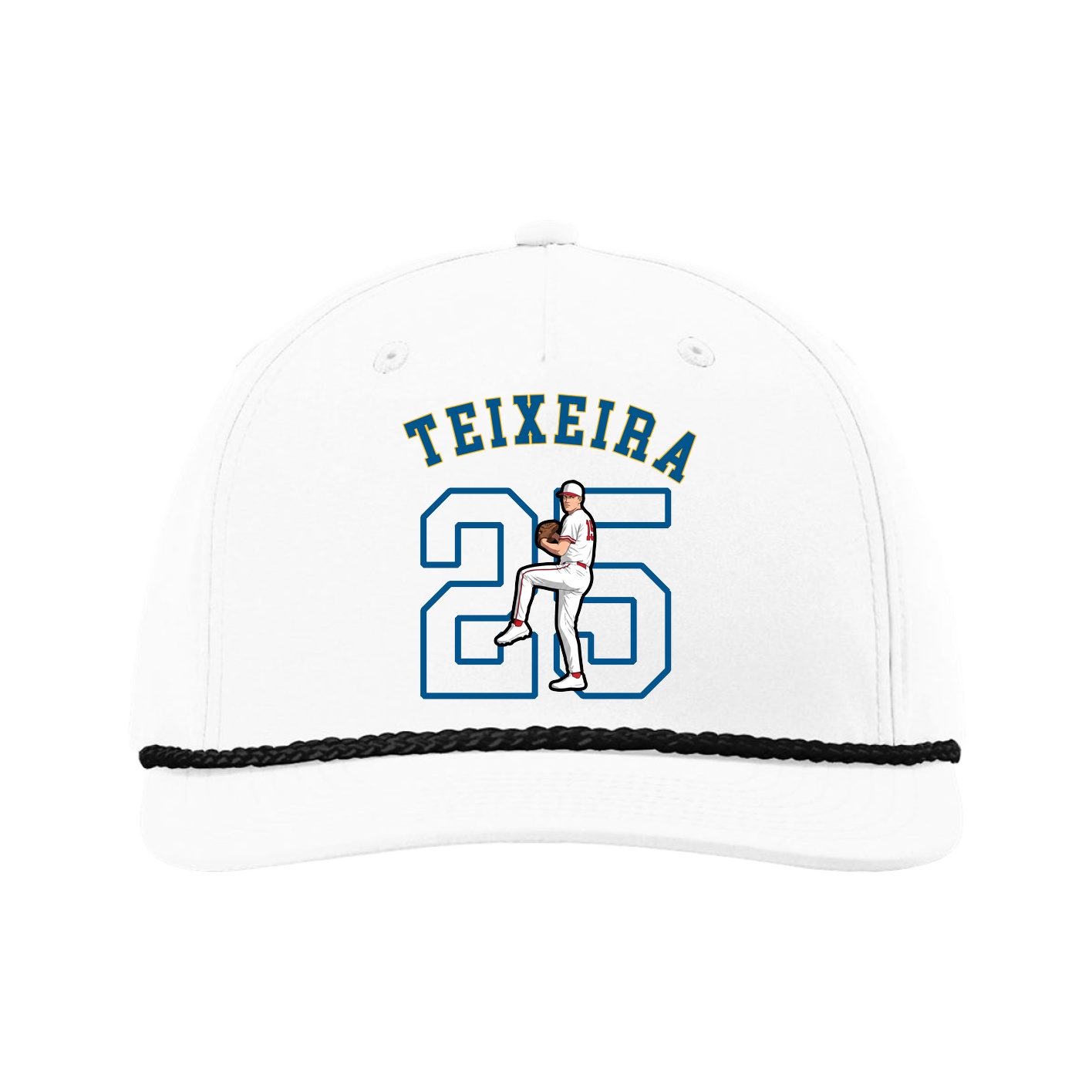 Five-Panel Classic Rope Cap — Shirsey Arch in White