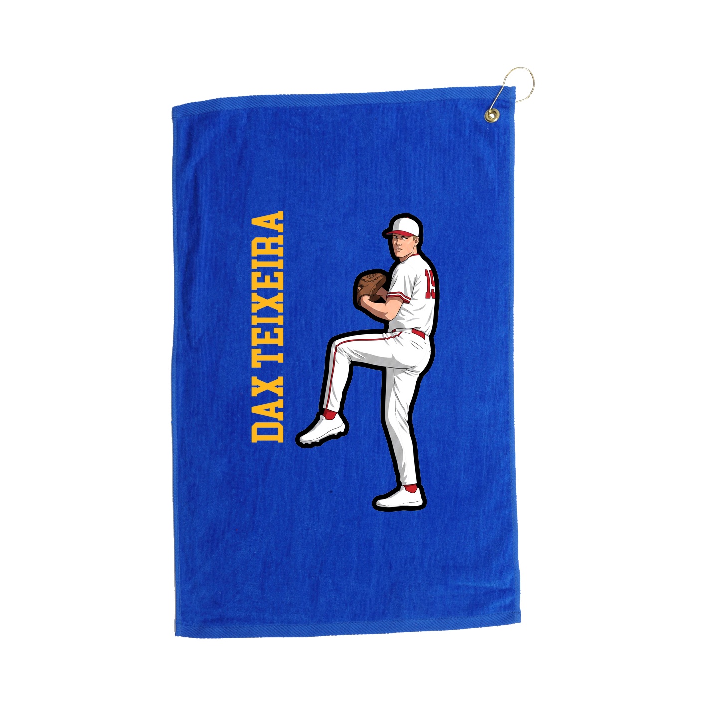 Golf Towel — Name Vertical in Royal