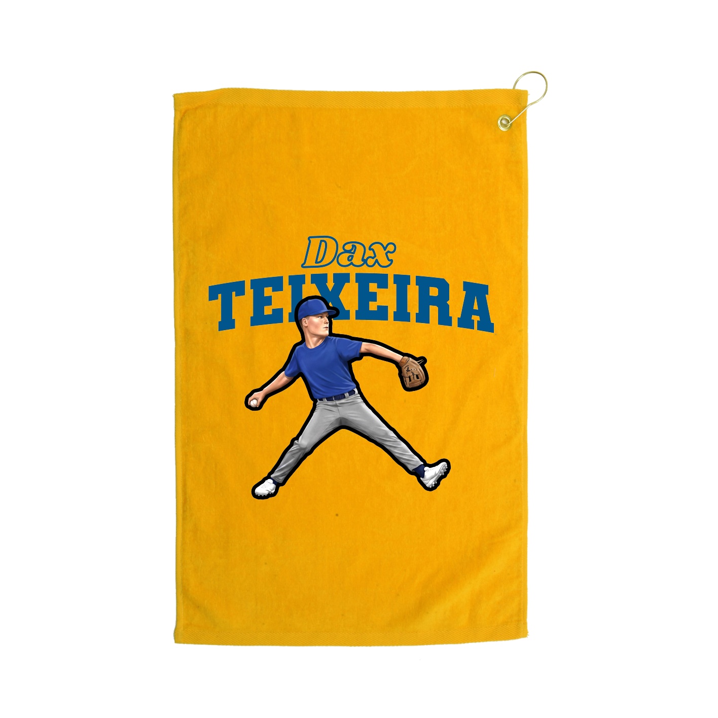 Golf Towel — Name Arch in Gold