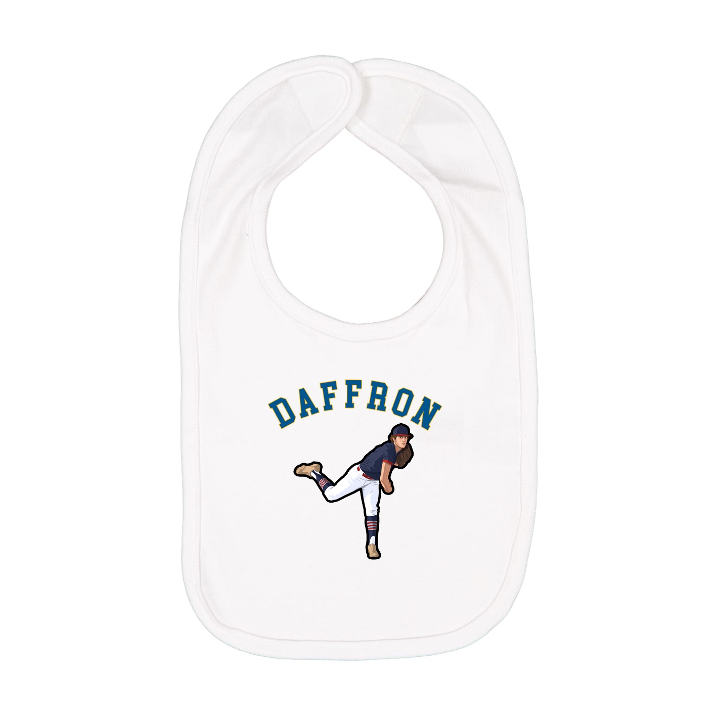 Infant Bib — Shirsey Arch in White