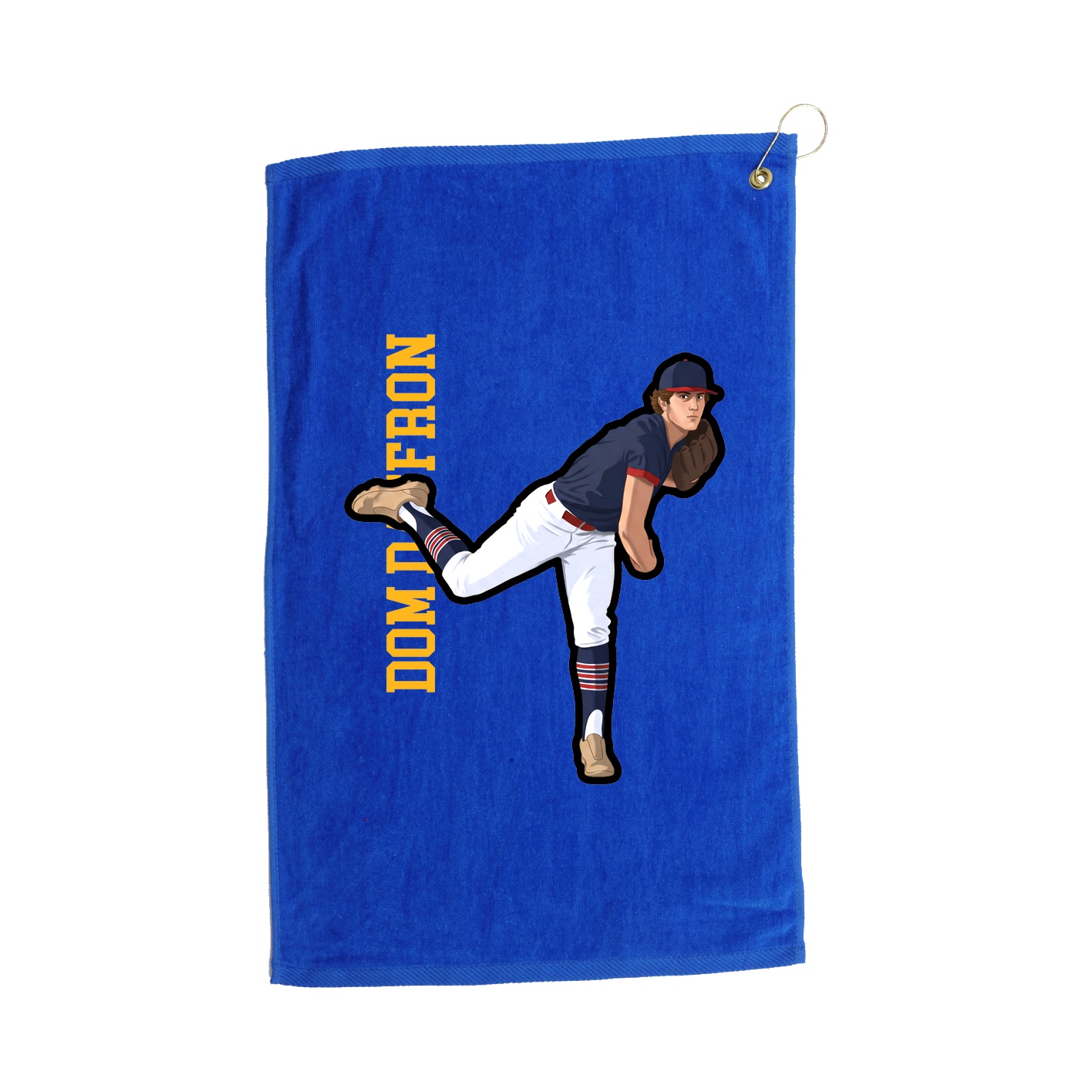 Golf Towel — Name Vertical in Royal