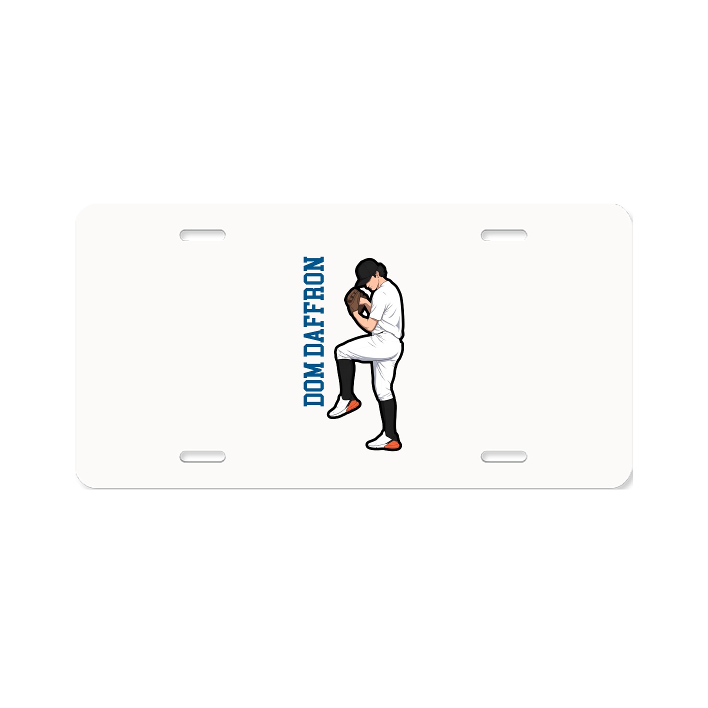 License Plate — Name Vertical in Classic