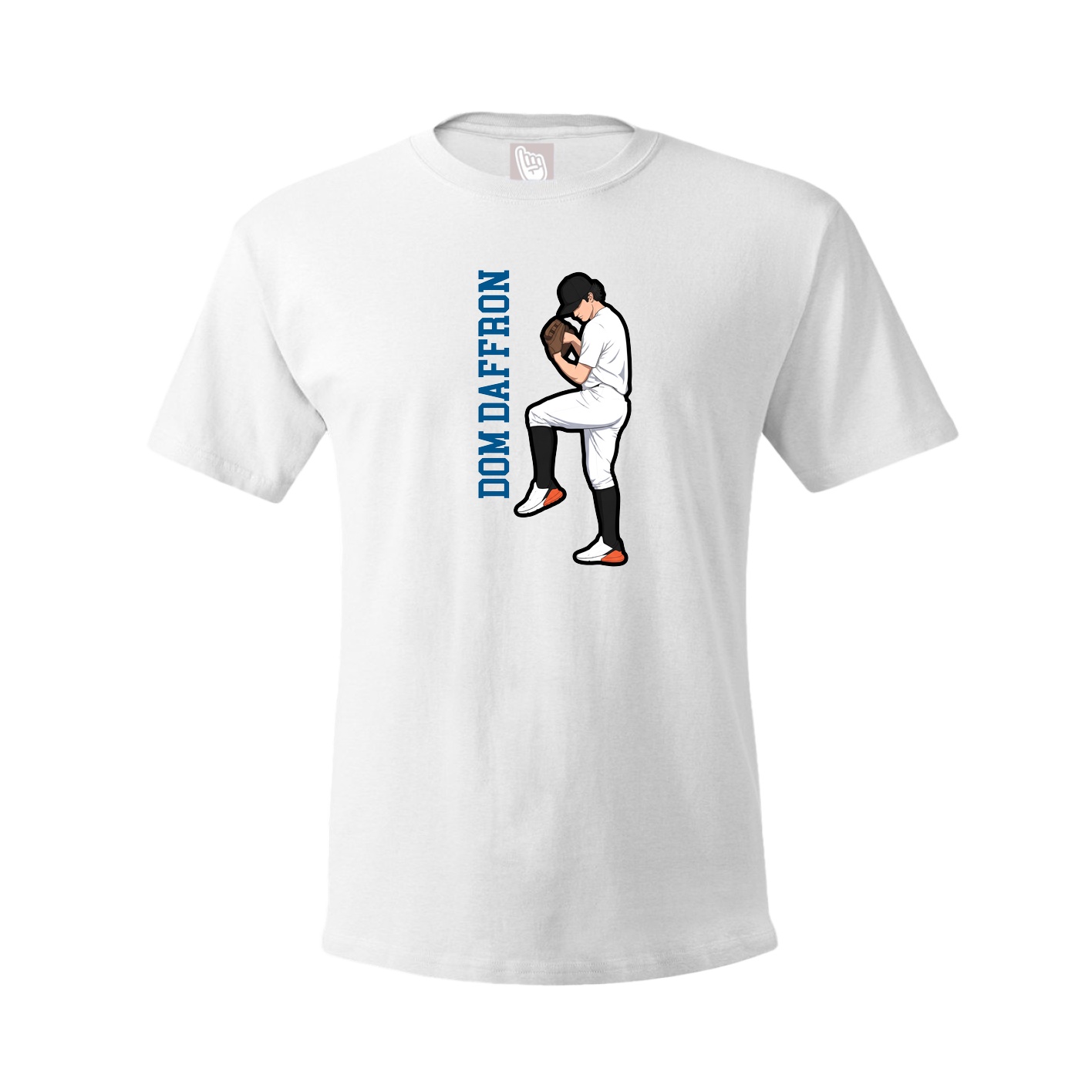 Youth Tee — Name Vertical in White