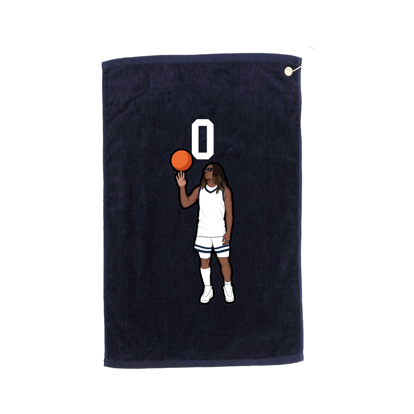 Golf Towel — Number Top in Navy