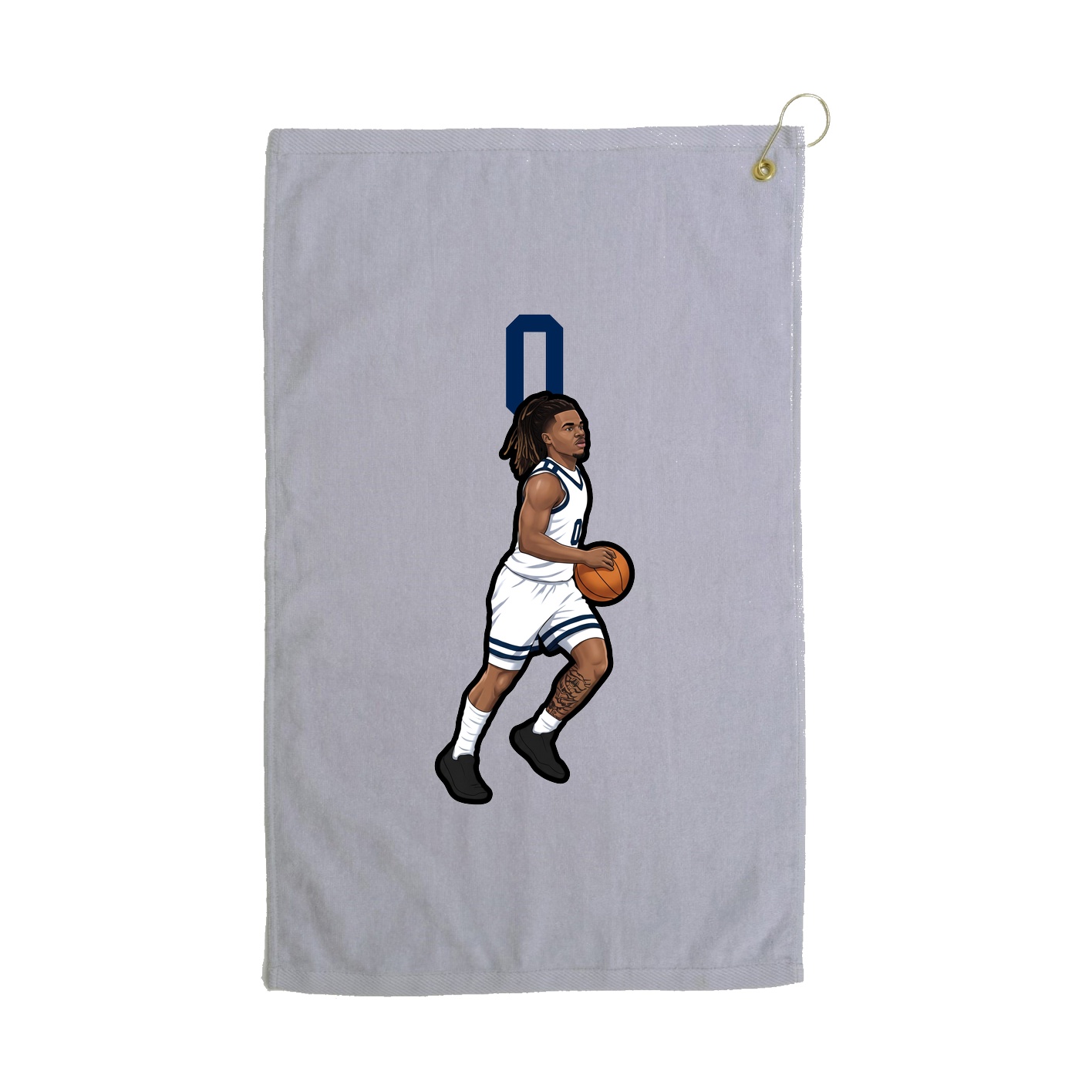Golf Towel — Number Top in Grey