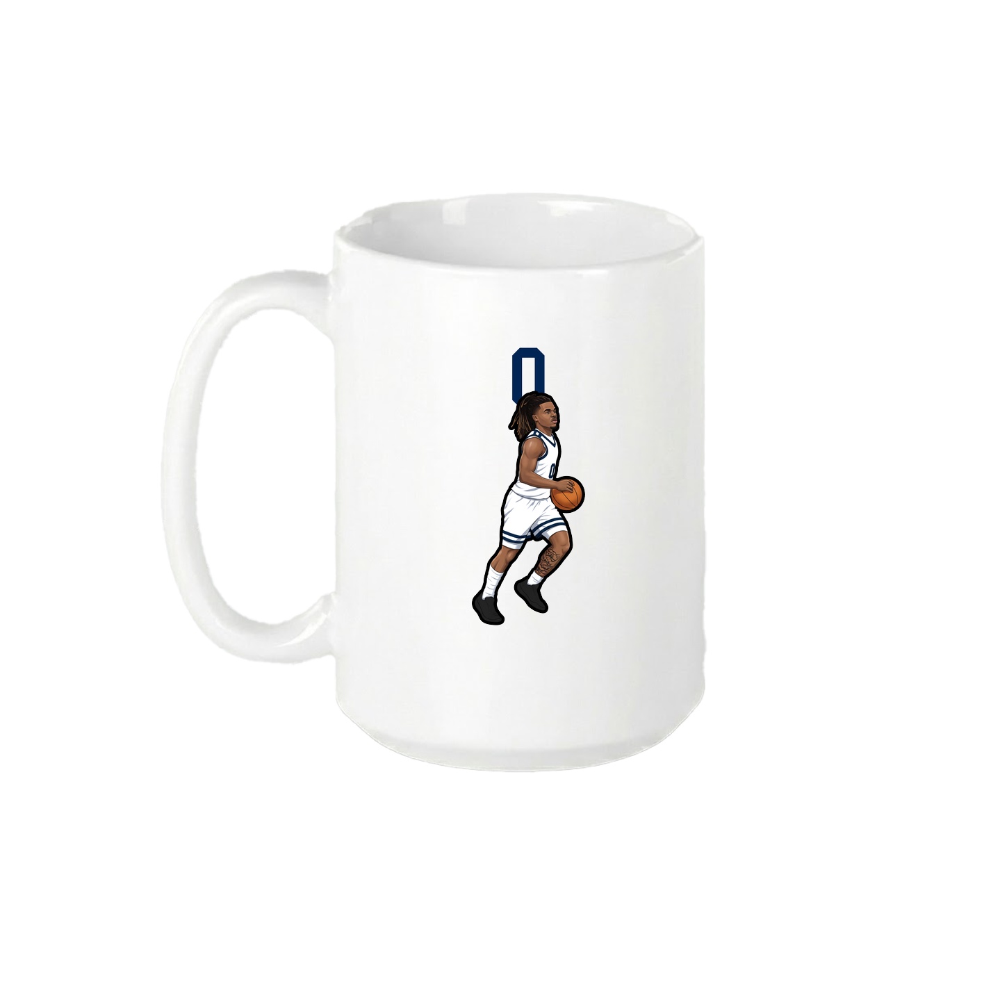 15oz Coffee Mug — Number Top in White