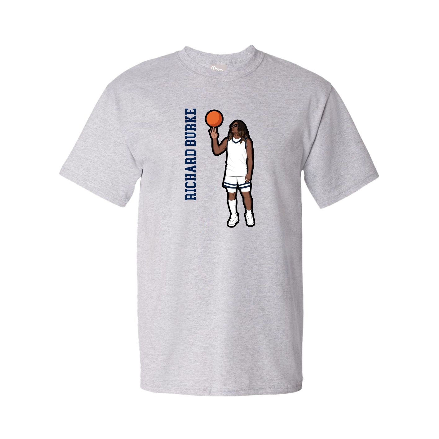 Tee — Name Vertical in Grey