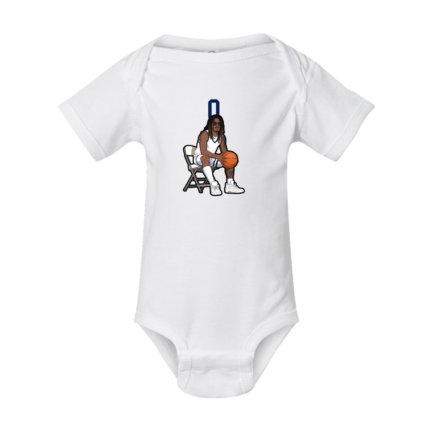 Baby Onesie — Number Top in White