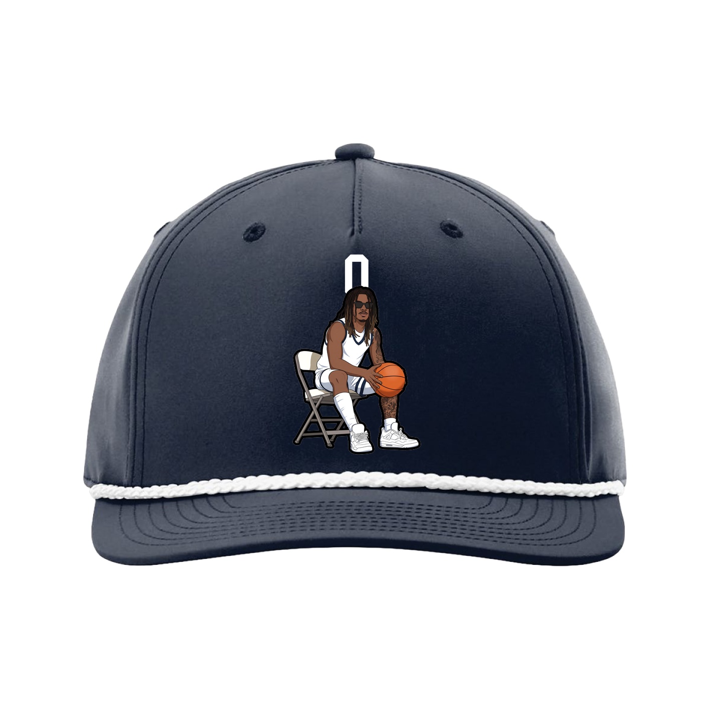 Five-Panel Classic Rope Cap — Number Top in Navy