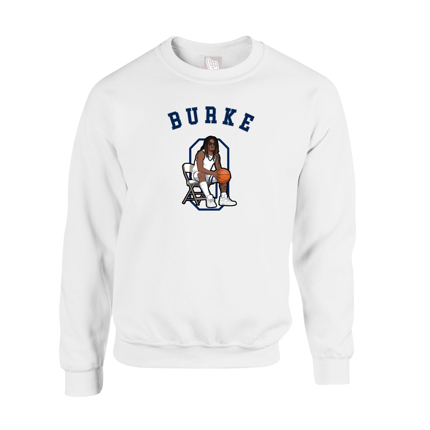 Fleece Crew — Shirsey Arch in White