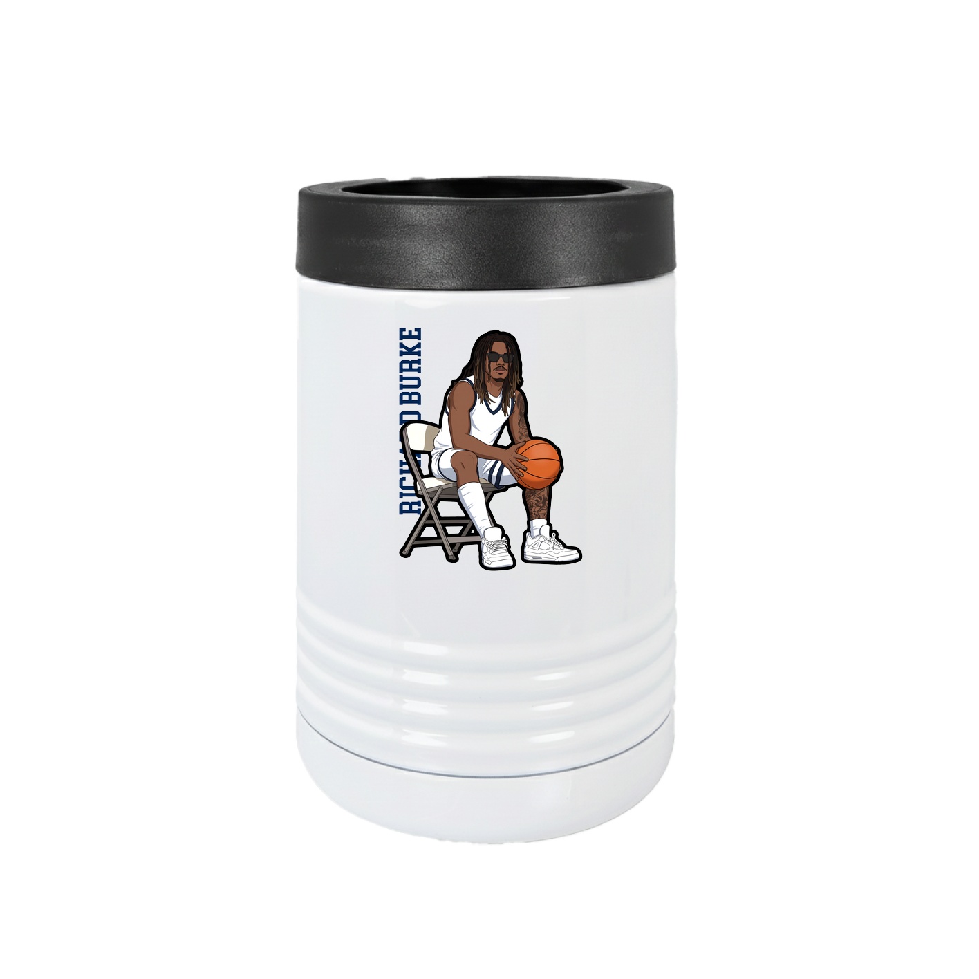 Beverage Holder — Name Vertical in White
