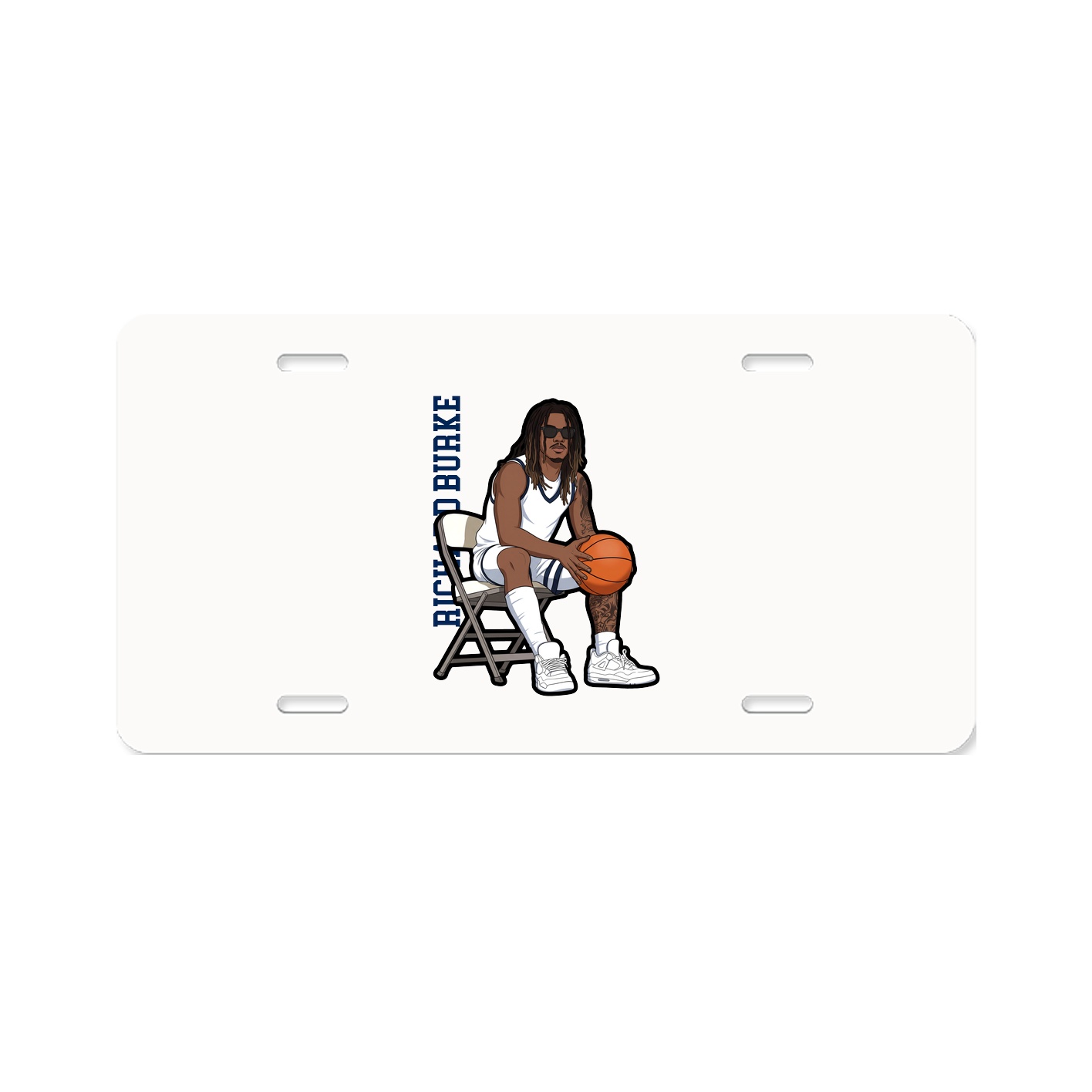 License Plate — Name Vertical in Classic