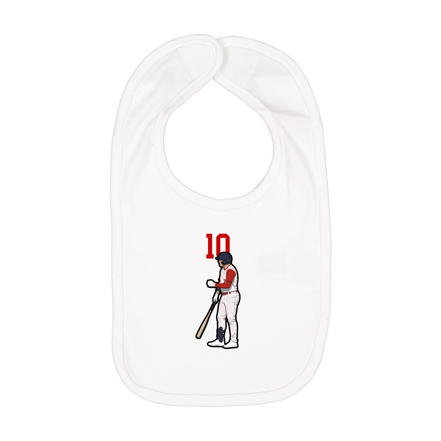Infant Bib — Number Top in White