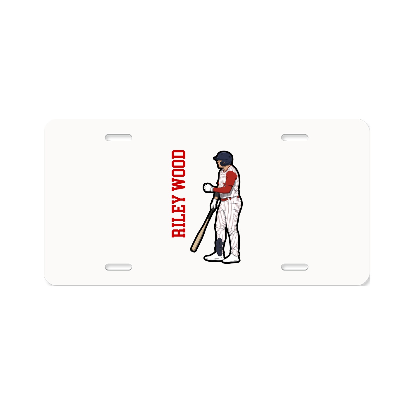 License Plate — Name Vertical in Classic
