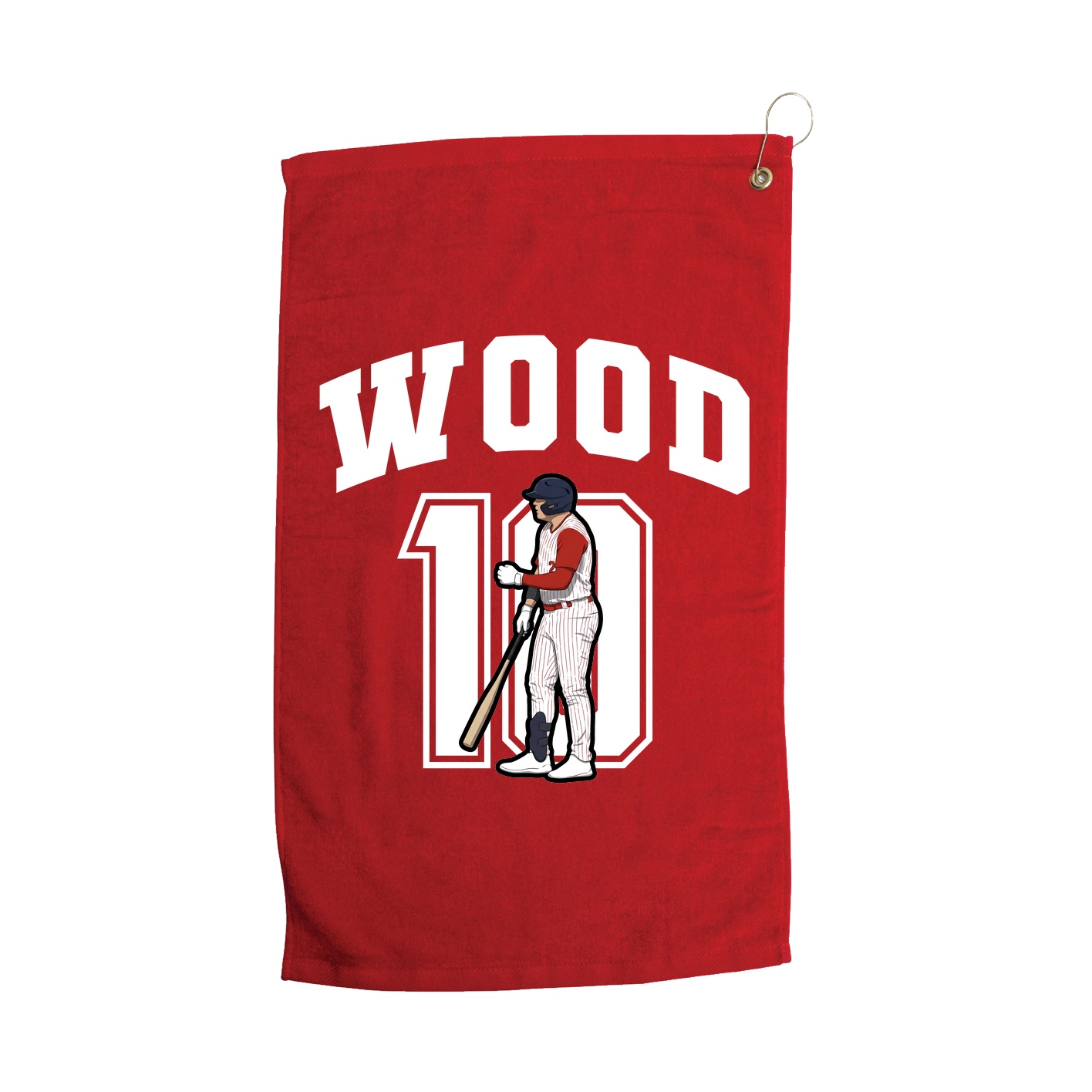 Golf Towel — Number in Red