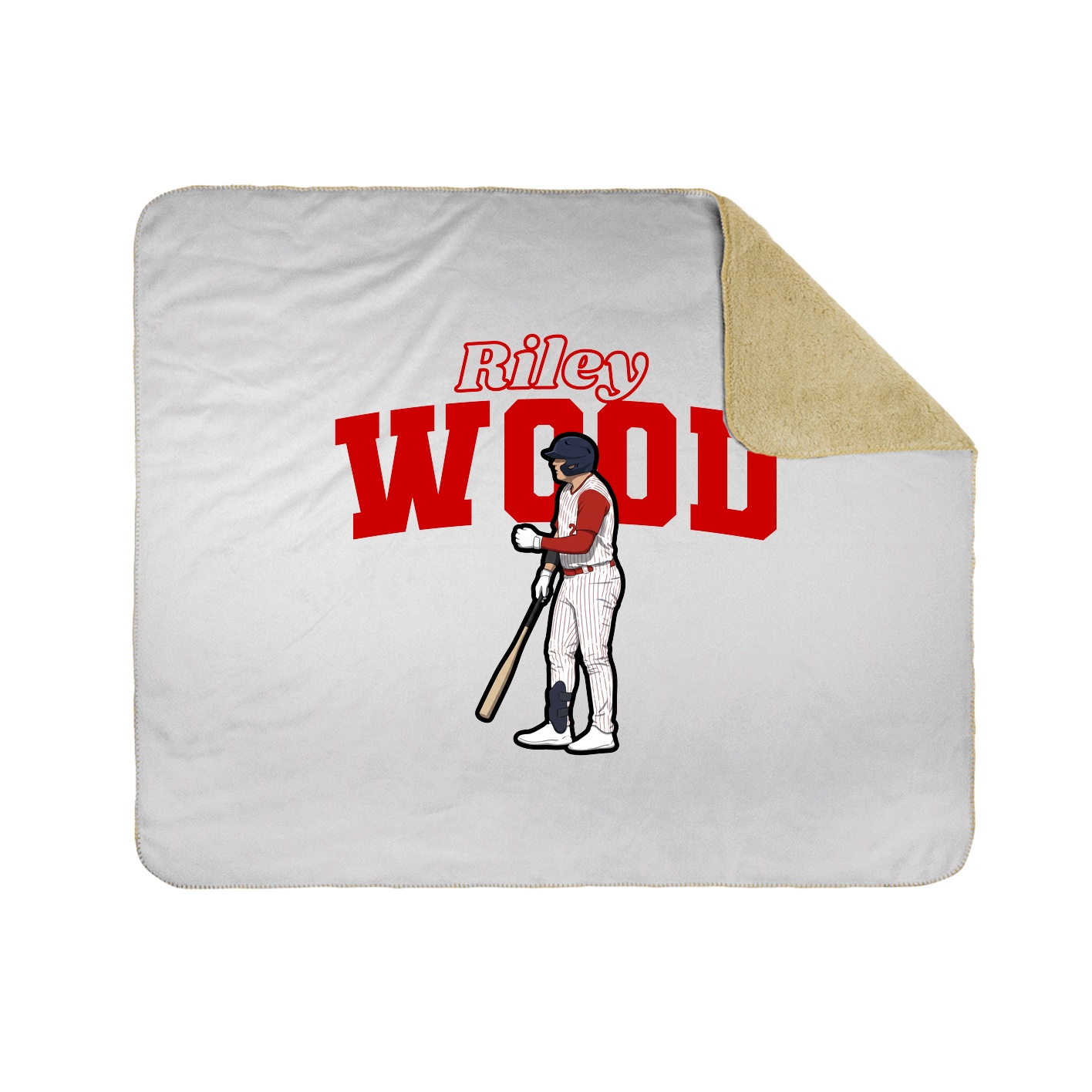 Throw Blanket — Name Arch in White