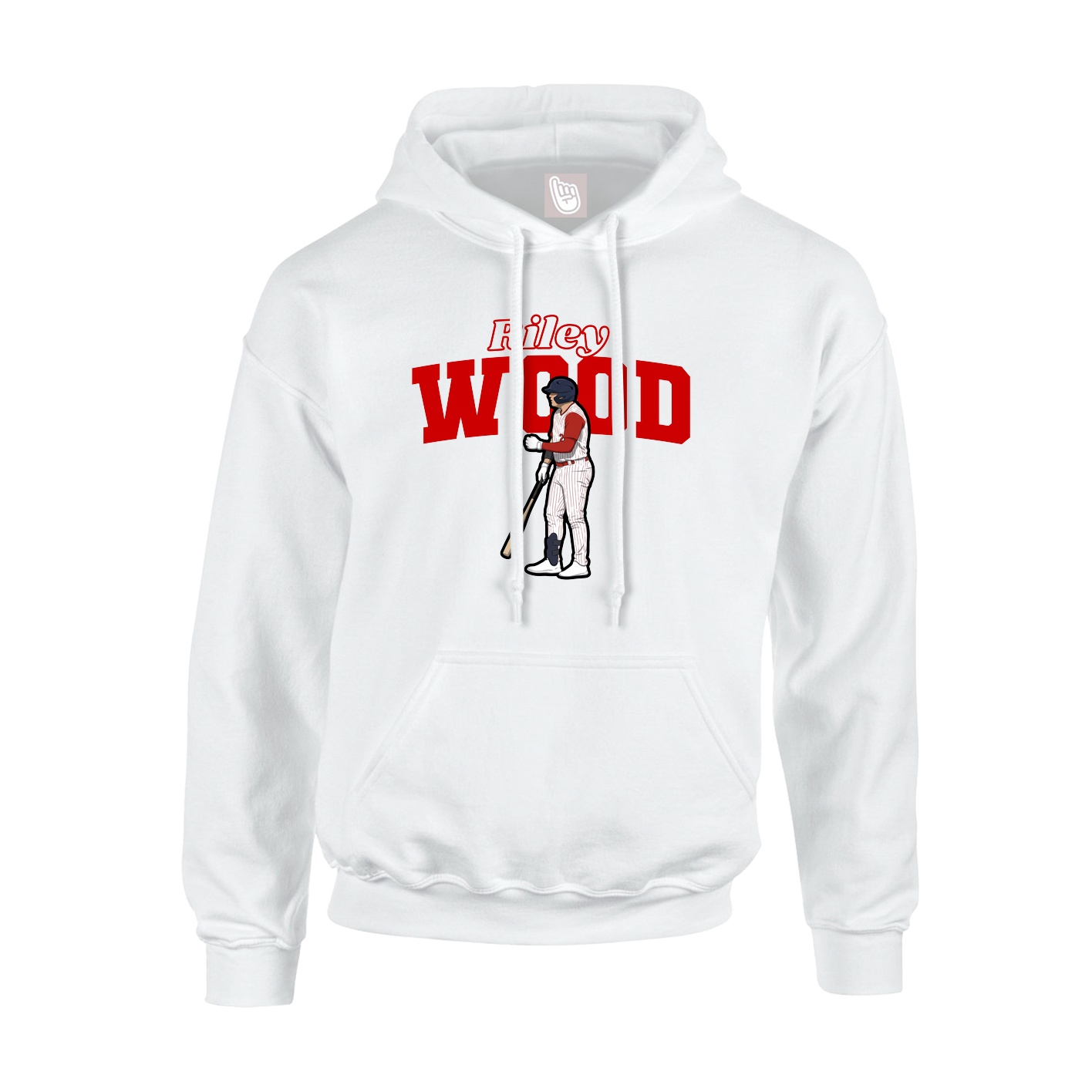 Hoodie — Name Arch in White