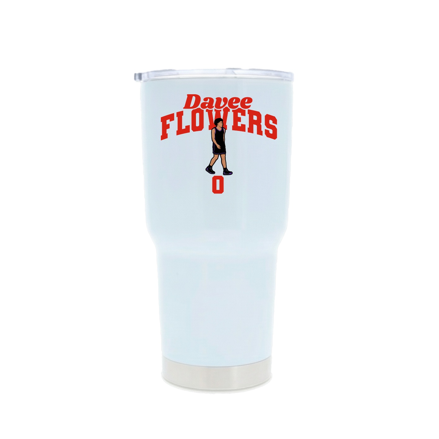 30oz Stainless Steel Tumbler — Signature Arch in White