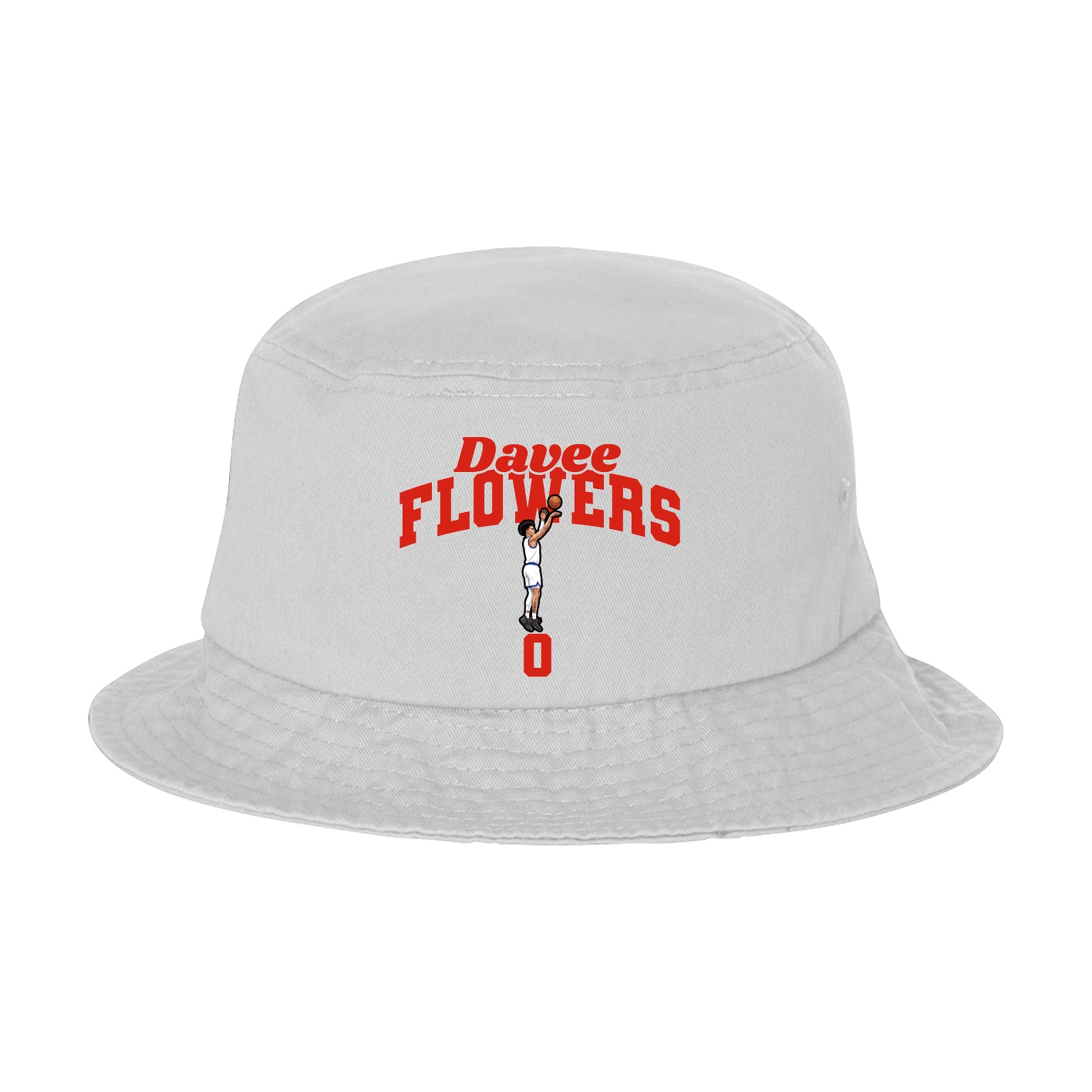 Bucket Cap — Signature Arch in White