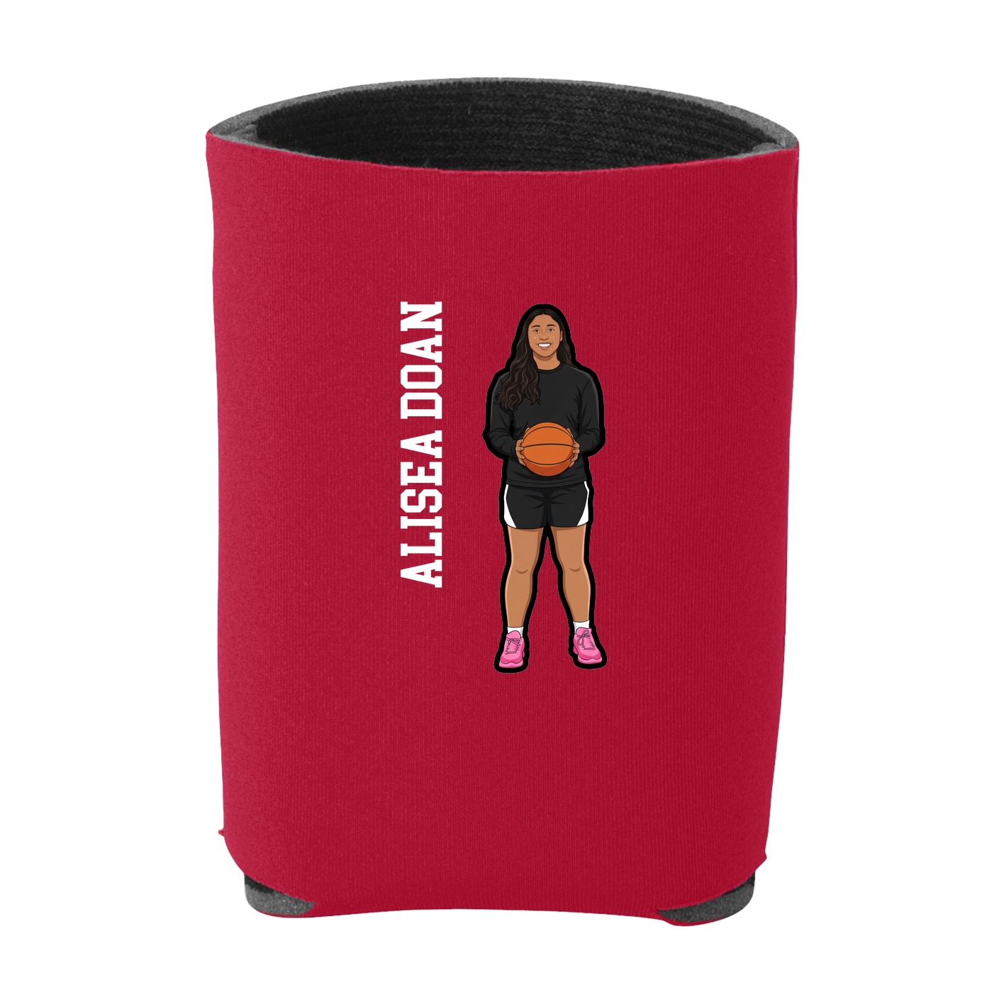 Can Holder — Name Vertical in Red