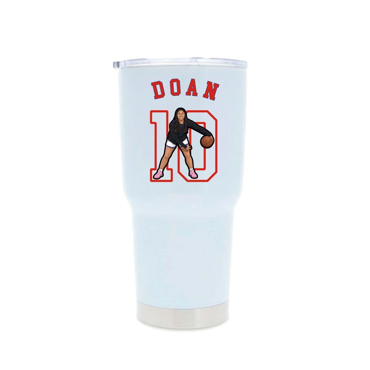 30oz Stainless Steel Tumbler — Shirsey Arch in White