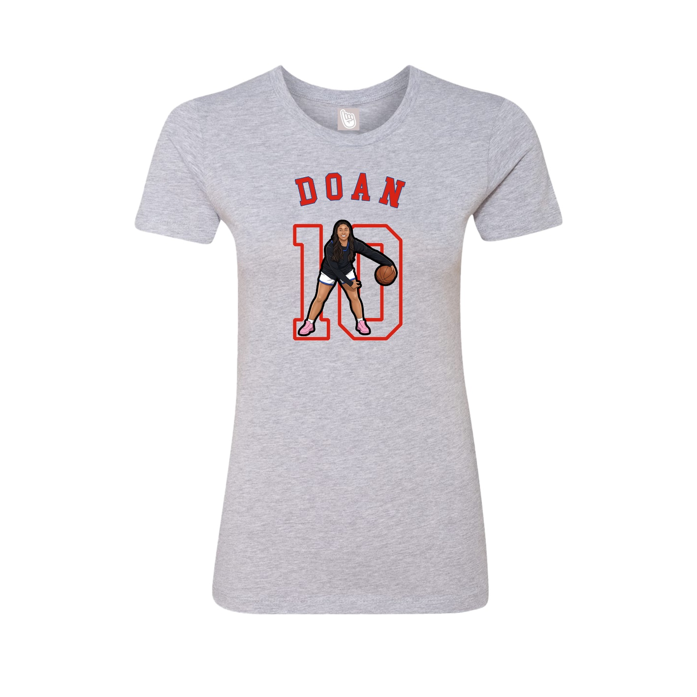 Fitted Women's Tee — Shirsey Arch in Grey